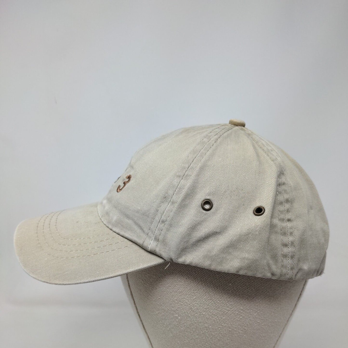 643 Slideback Hat Tan One Size Adjustable Embroidered Port & Company Cotton