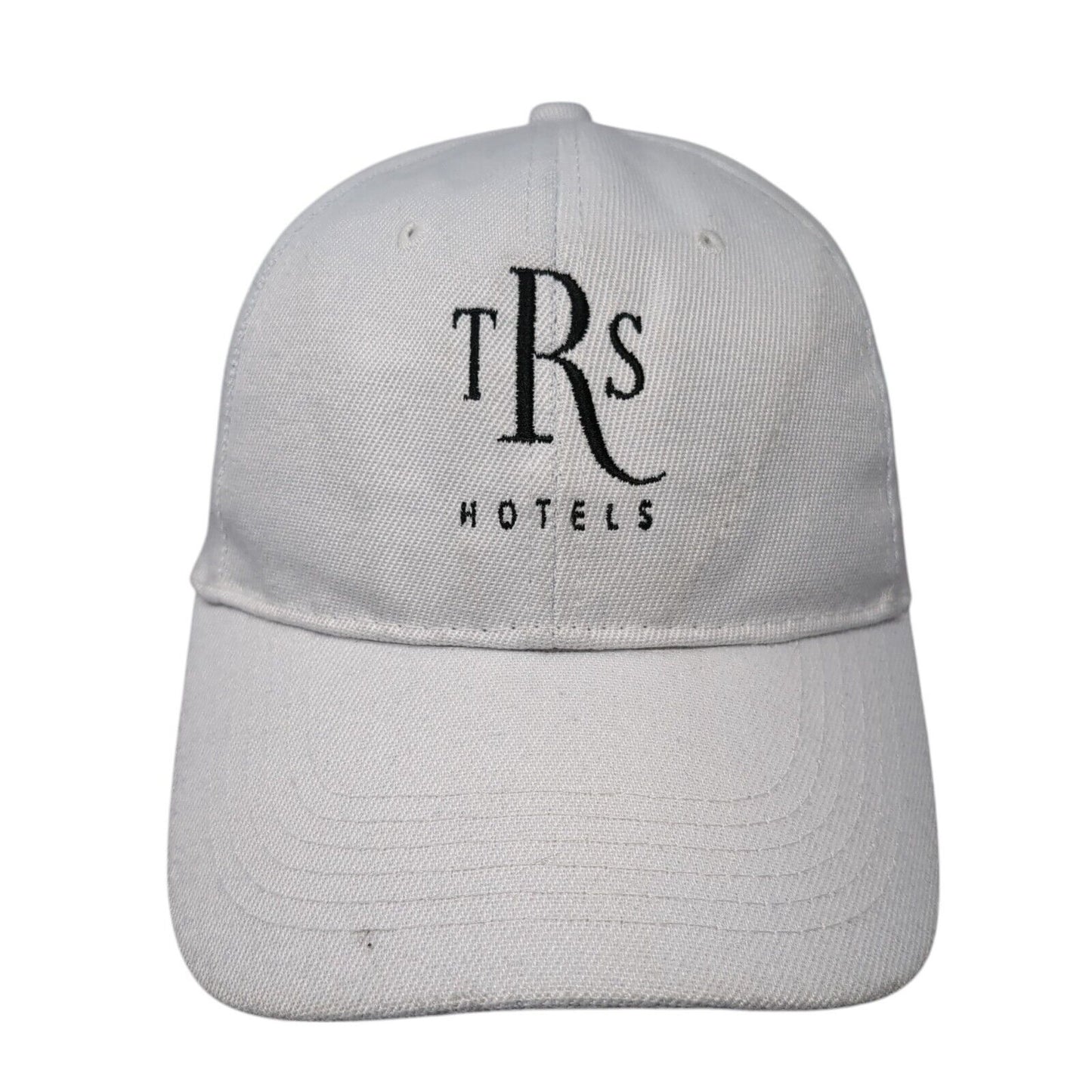 TRS Hotels Strapback Hat White One Size Adjustable Embroidered 6 Panel Oscaps