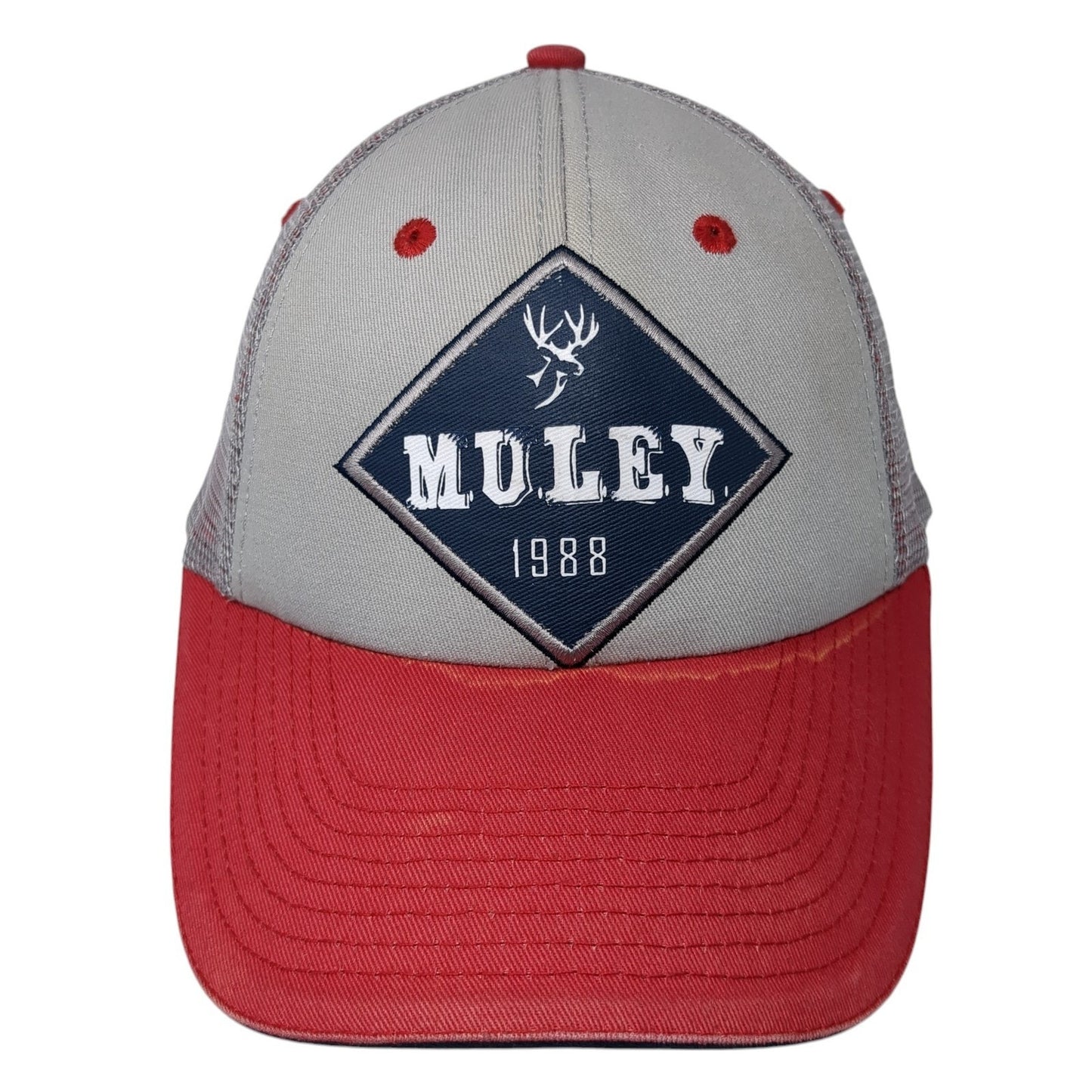 Muley 1988 Deer Patch Strapback Trucker Hat Multi One Size Mesh Back