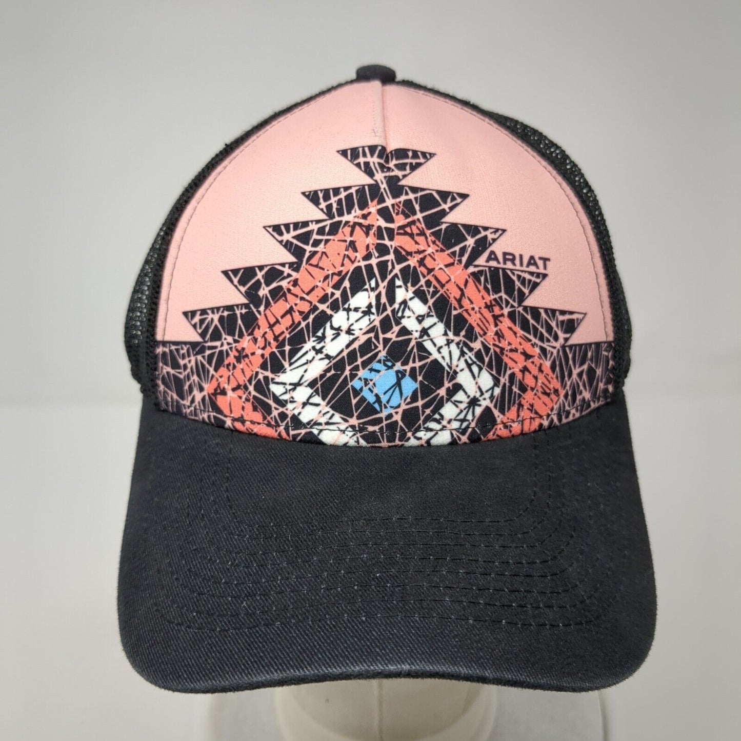 Ariat Strapback Mesh Back Trucker Hat Multi One Size Aztec Adjustable