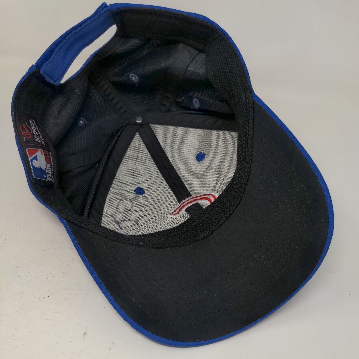 OC Sports Men's Strapback Hat Blue OSFM Embroidered Chicago Cubs Logo