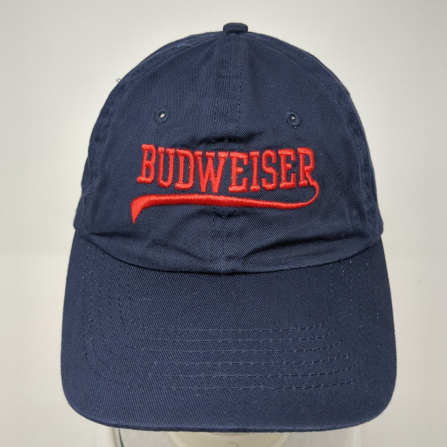 Budweiser Strapback Hat Blue One Size Adjustable Embroidered 6 Panel