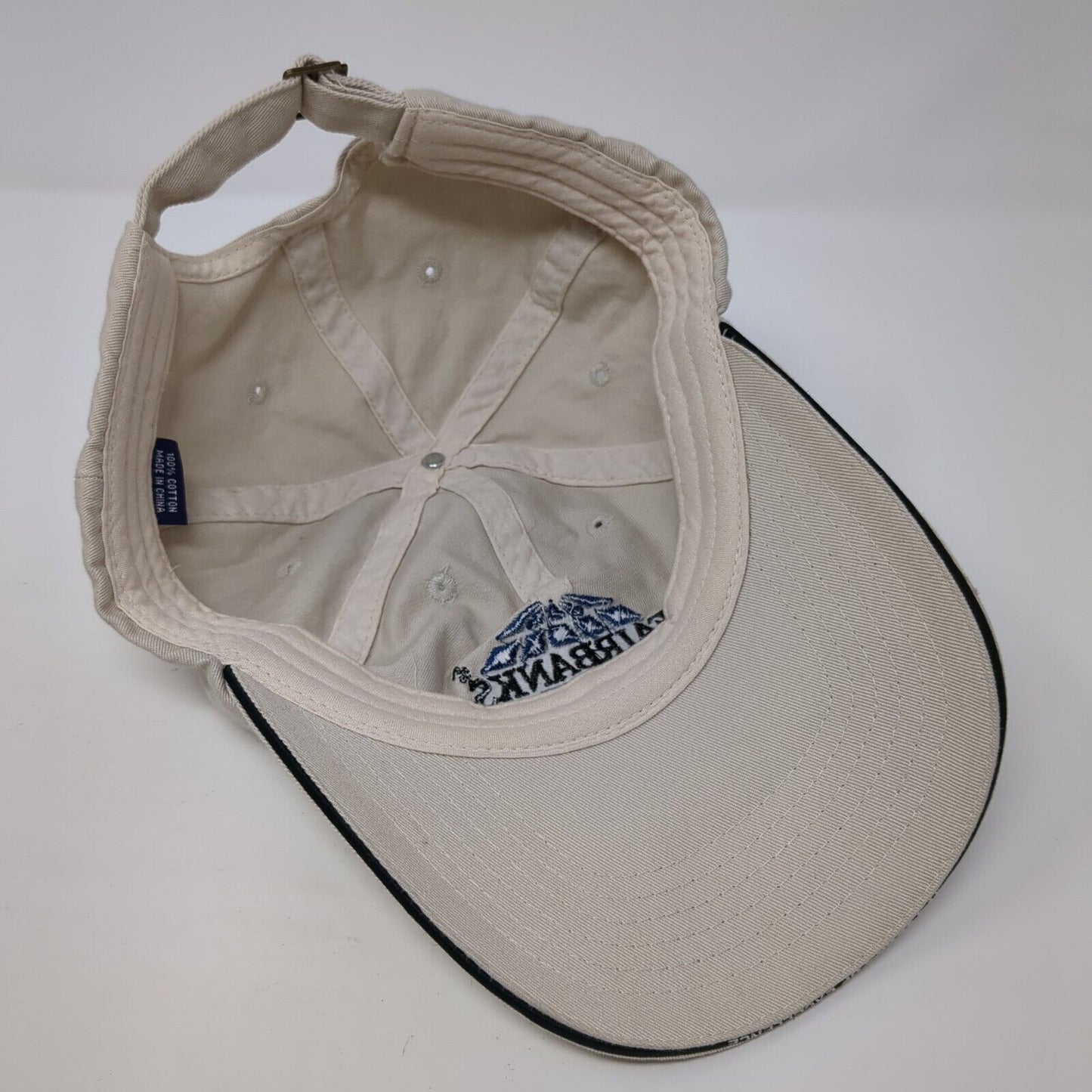 Fairbanks 175 1830-2005 Slideback Hat Tan One Size Adjustable Embroidered Cotton