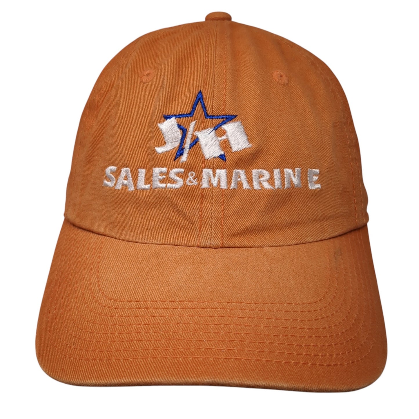 Sales & Marine Strapback Baseball Cap Orange One Size Adjustable Port Authority