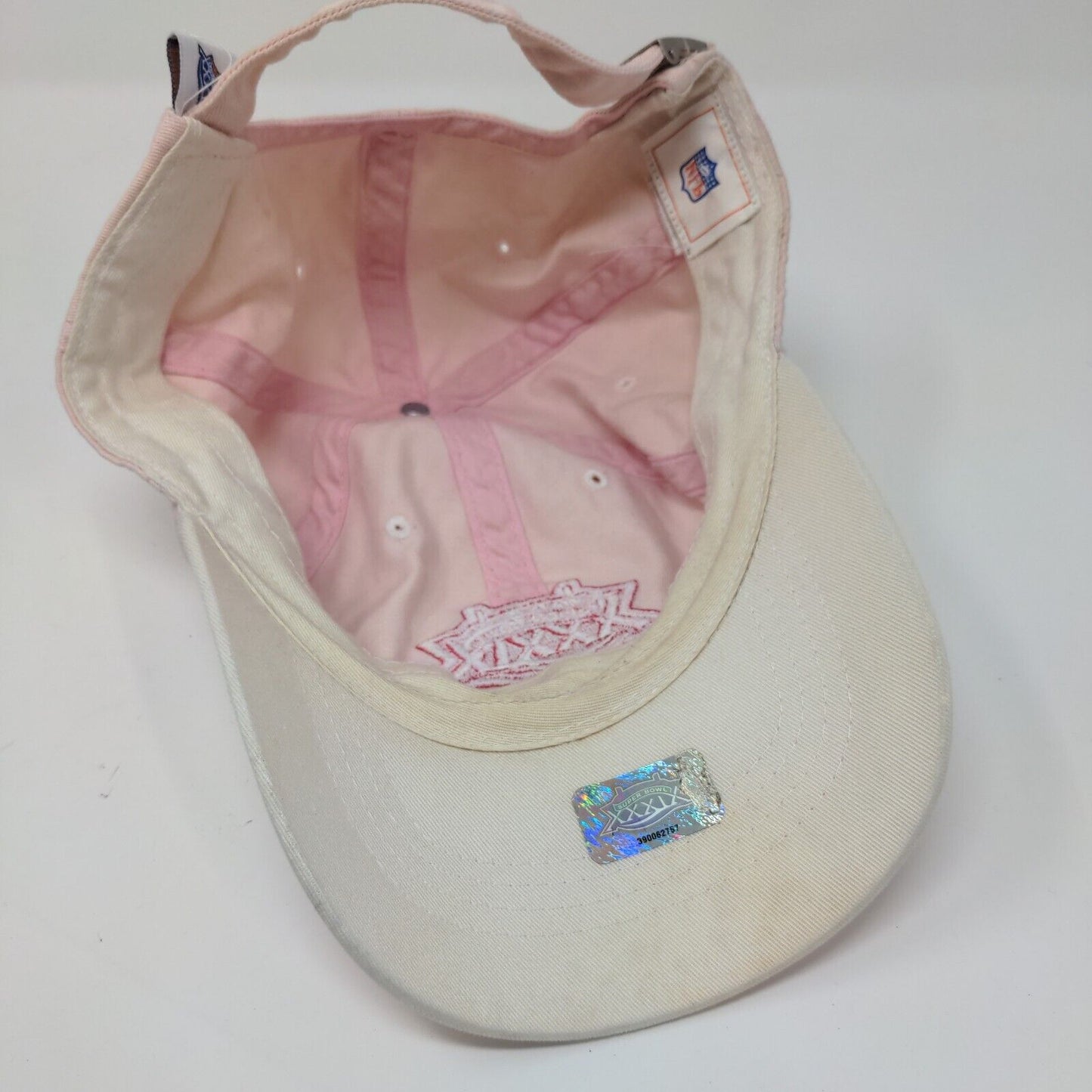 NFL Superbowl XXXIX Slideback Hat Pink OSFGA Embroidered Logo