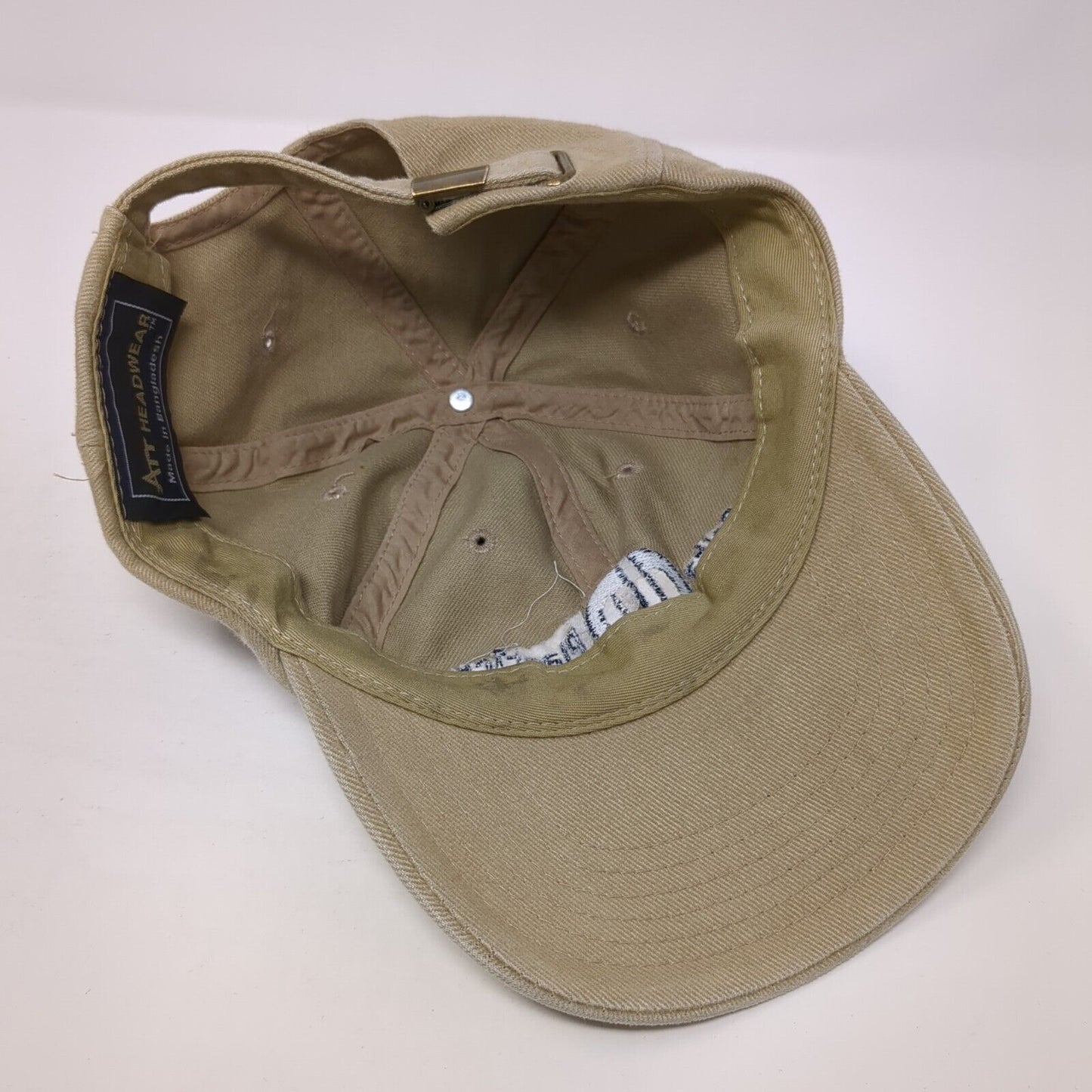 Delta Plastics Slideback Hat Tan One Size Adjustable Embroidered 6 Panel