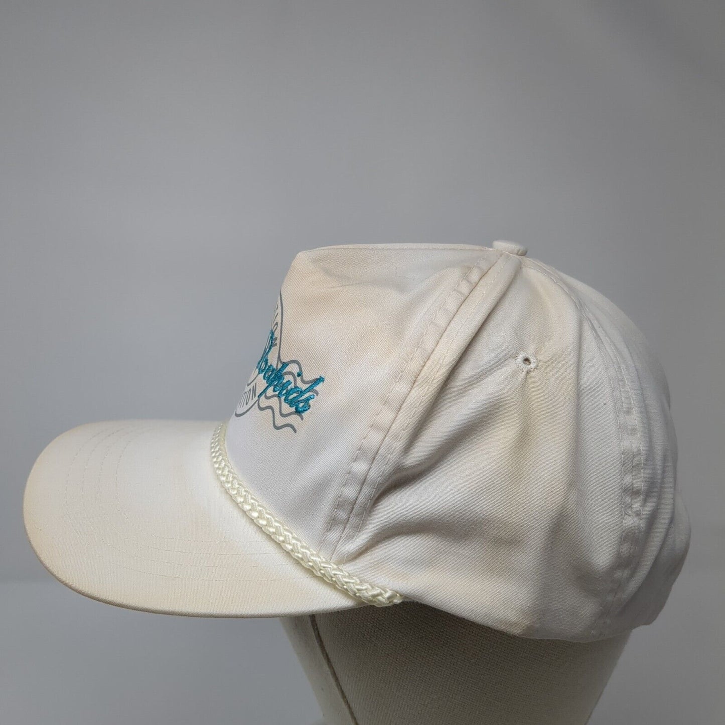Grand Rapids Destination Slideback Rope Hat White One Size Adjustable
