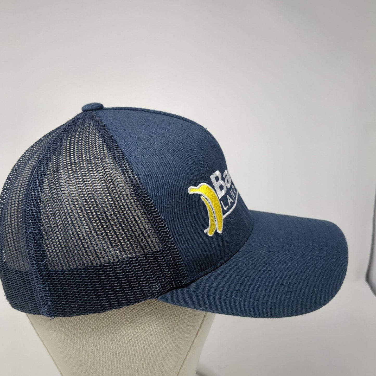 Banana Landscape Snapback Trucker Hat Blue OS Adjustable Mesh Back Yupoong