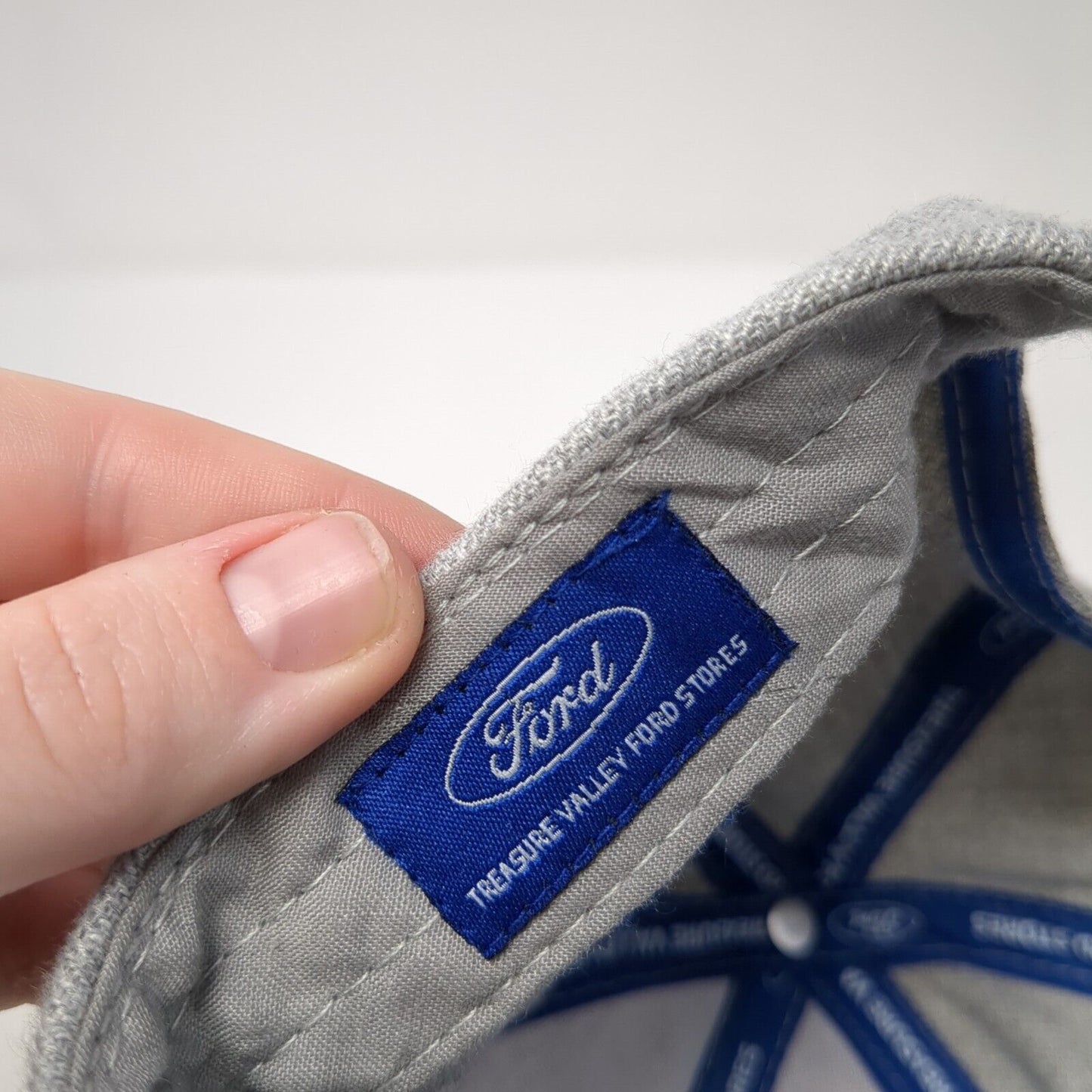 Built Ford Tough Snapback Hat Gray One Size Adjustable Embroidered