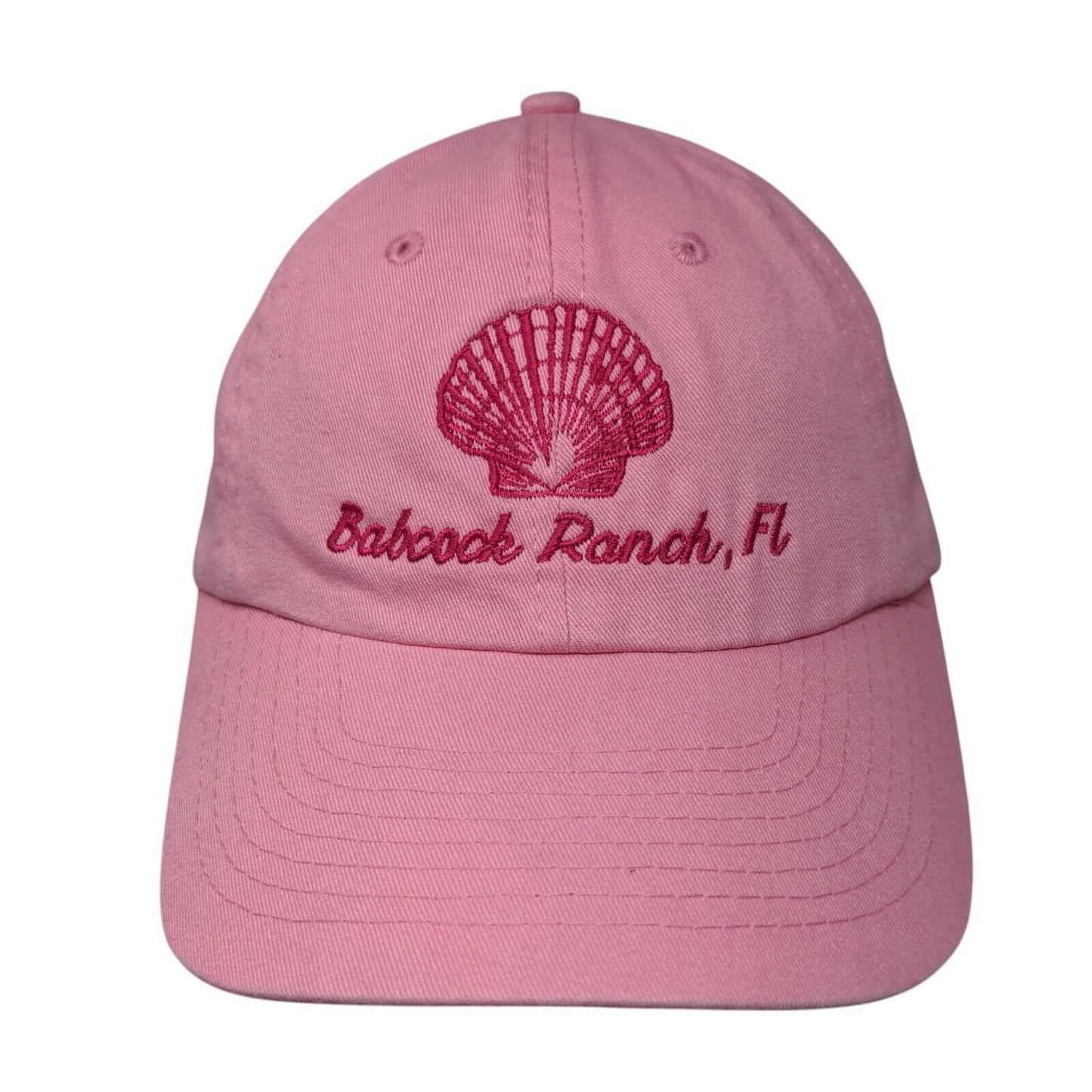 Babcock Ranch FL Strapback Hat Pink OSFA Adjustable Embroidered 6 Panel Cotton