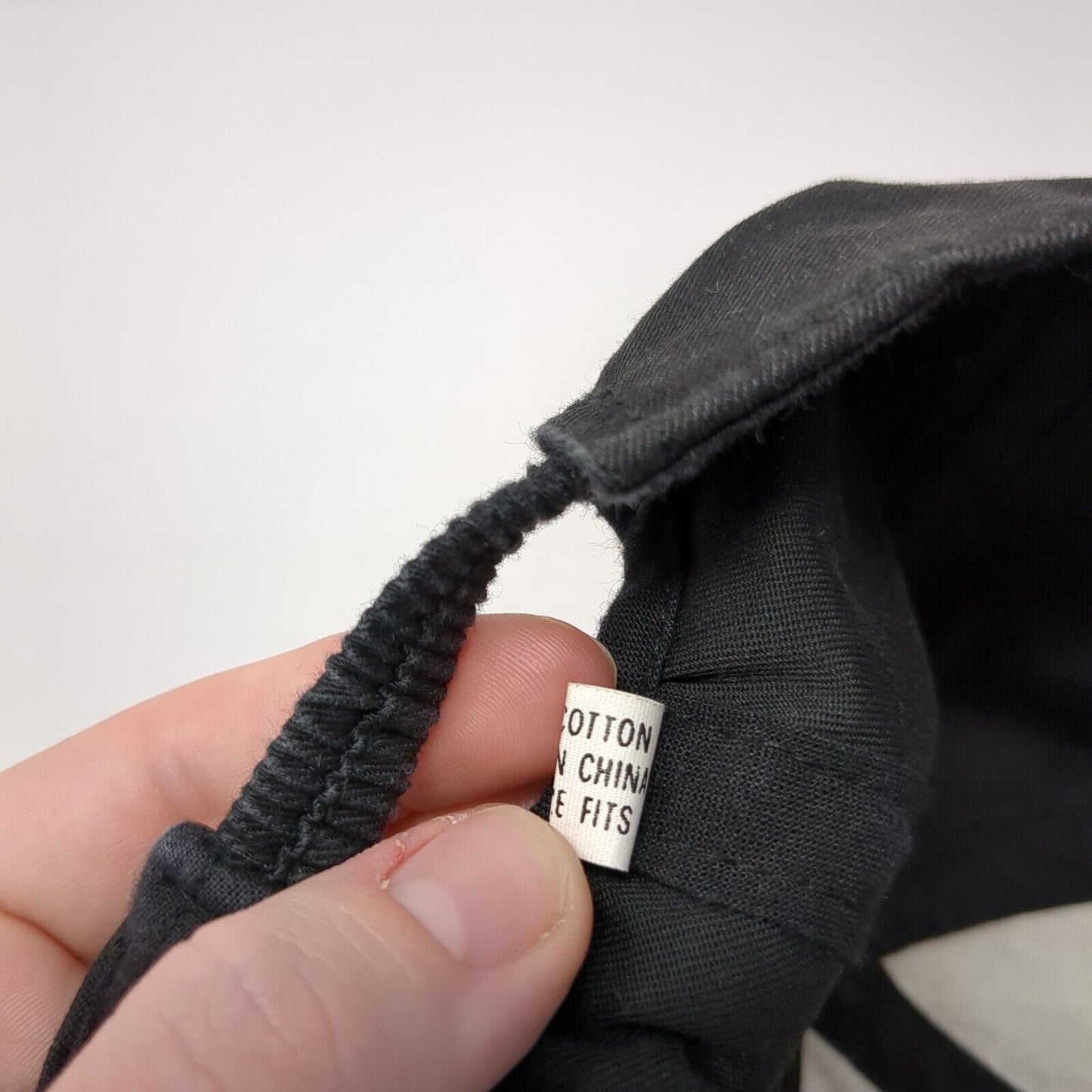 Unbranded Youth Strapback Hat Black One Size Stretch 6 Panel Blank Cotton