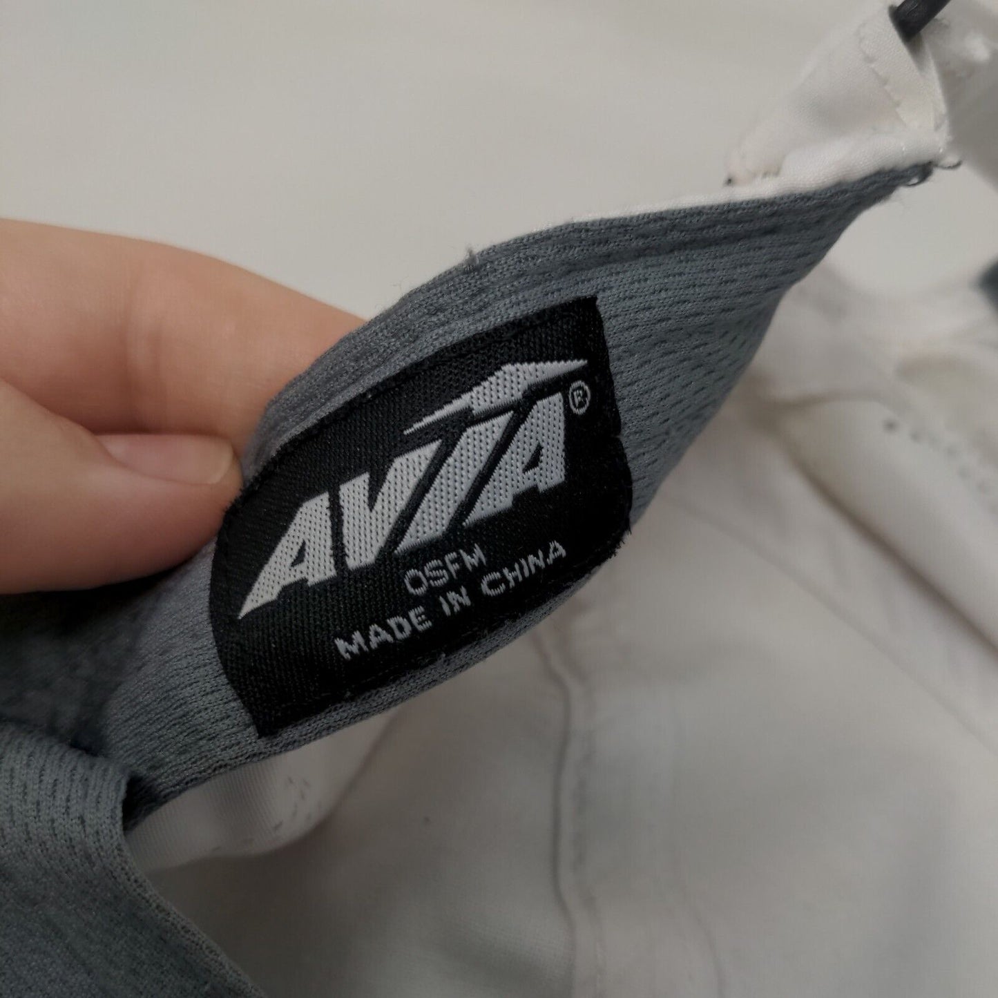 Avia Strapback Hat White OSFM Adjustable Embroidered Breathable 6 Panel