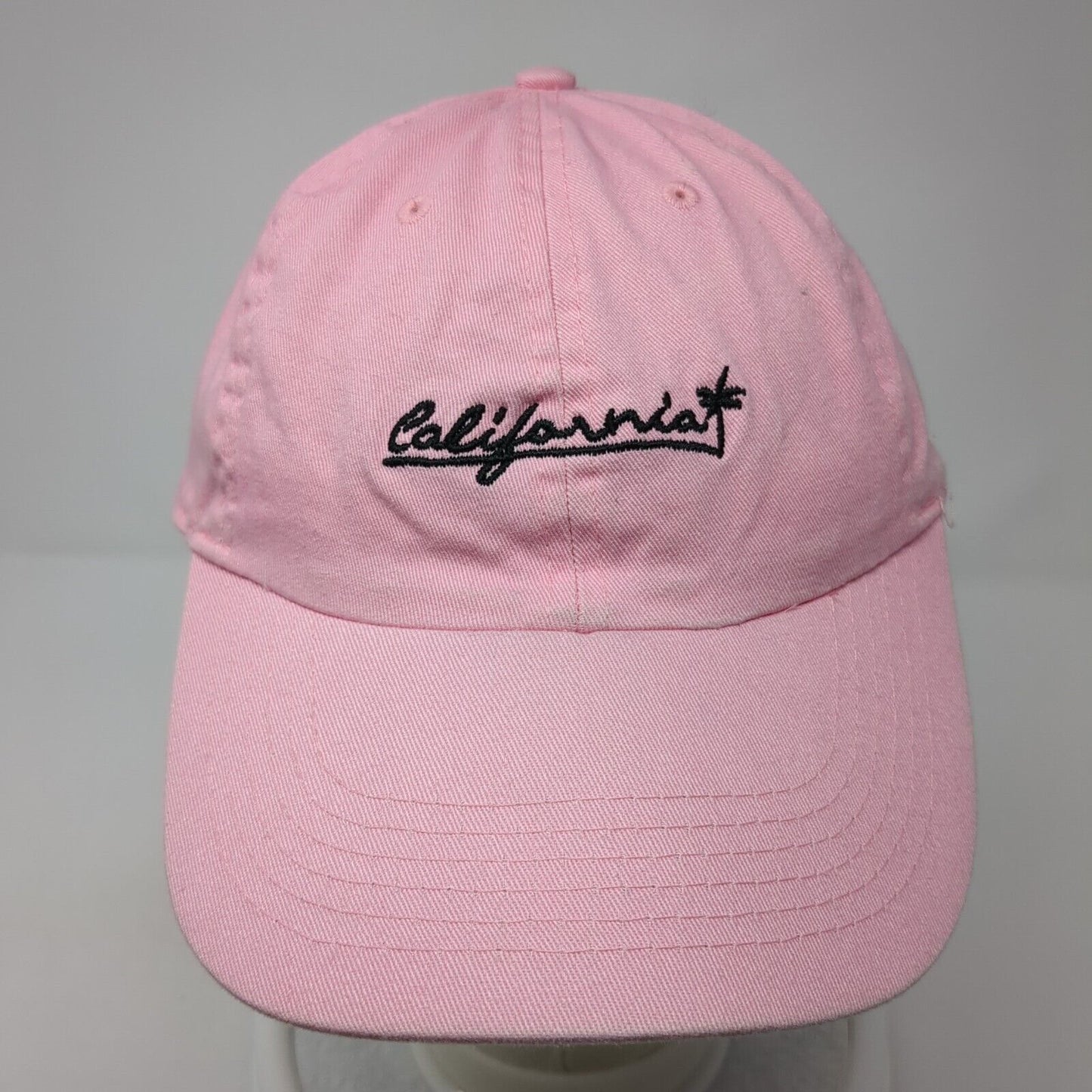 California Slideback Hat Pink One Size Adjustable Embroidered David And Young