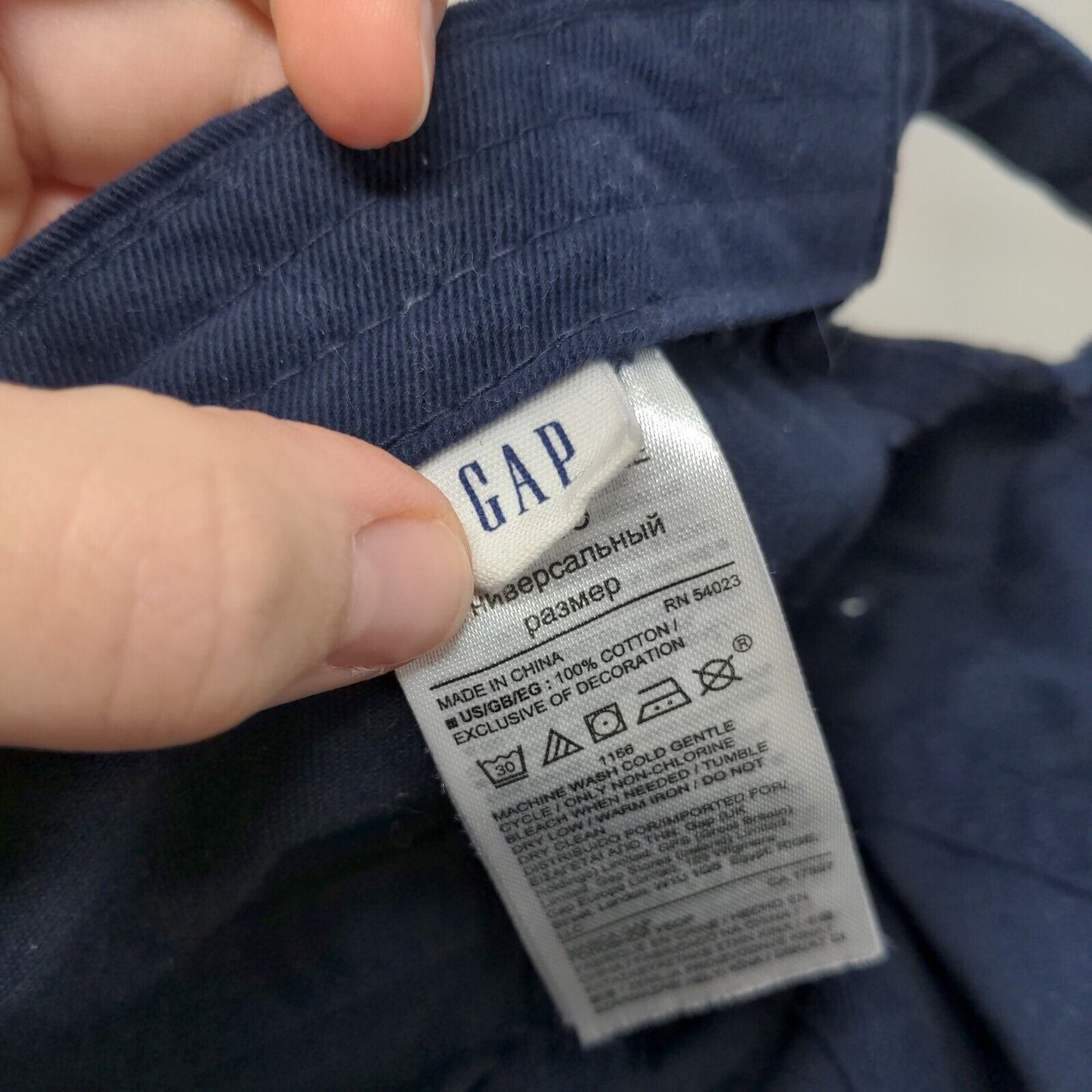 Gap Floral Logo Patch Slideback Hat Blue One Size Adjustable Vent Holes