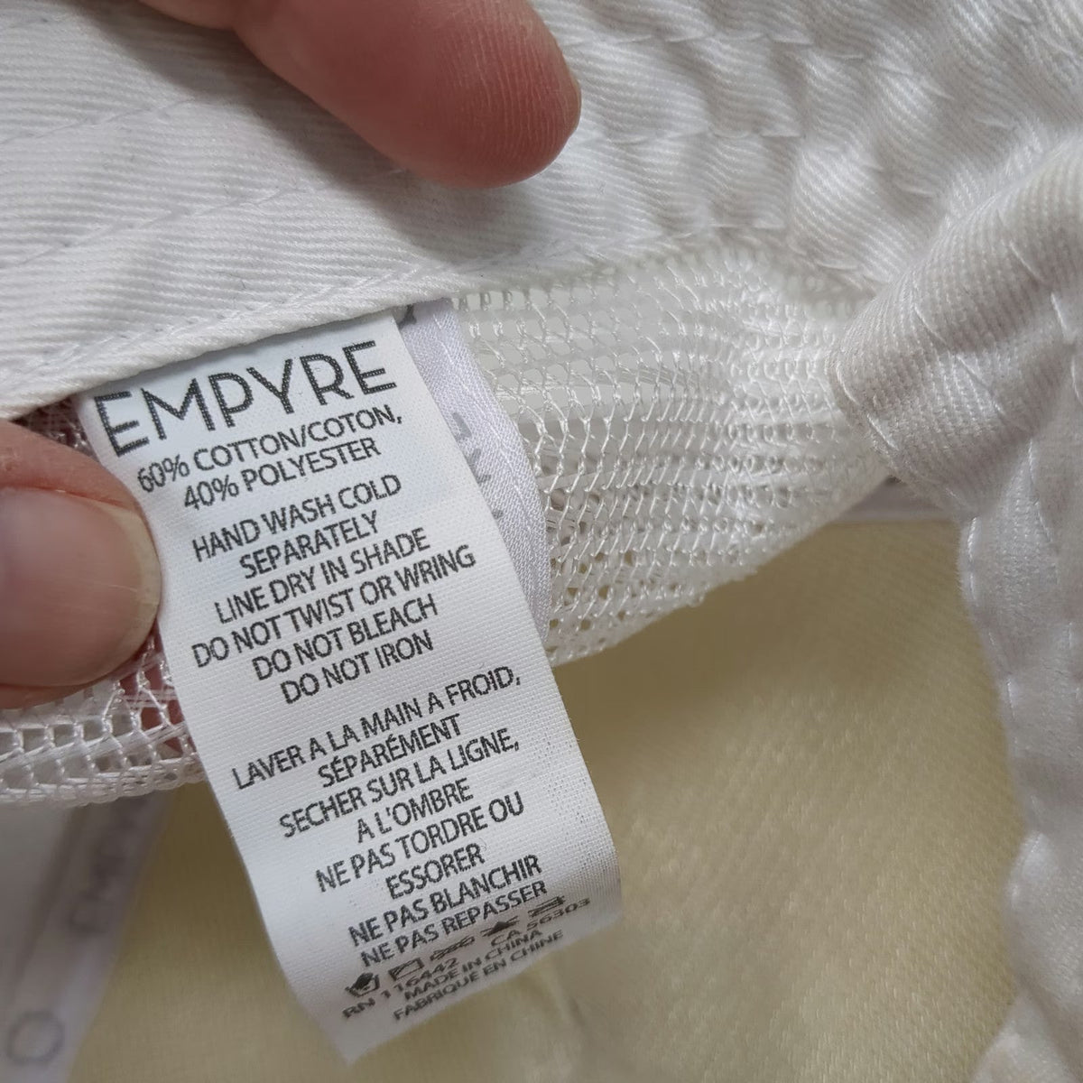 Empyre Trucker Hat White Red One Size Take It Easy Graphic Mesh Snapback Cap