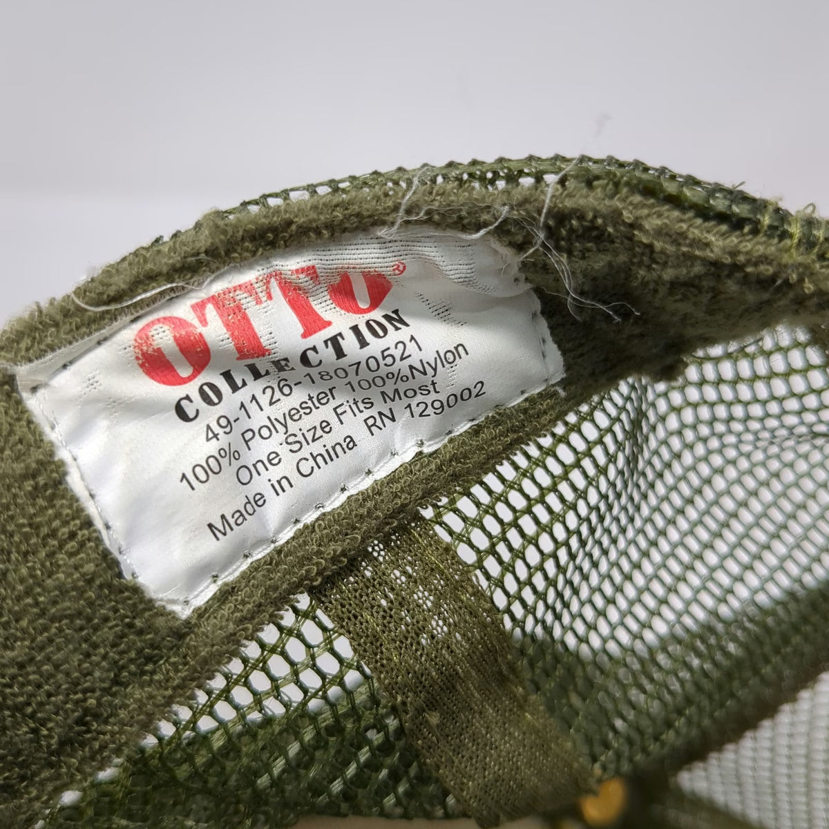 Otto Trucker Hat Green Camo One Size Fly Blow Joseph Plains Idaho Mesh Back