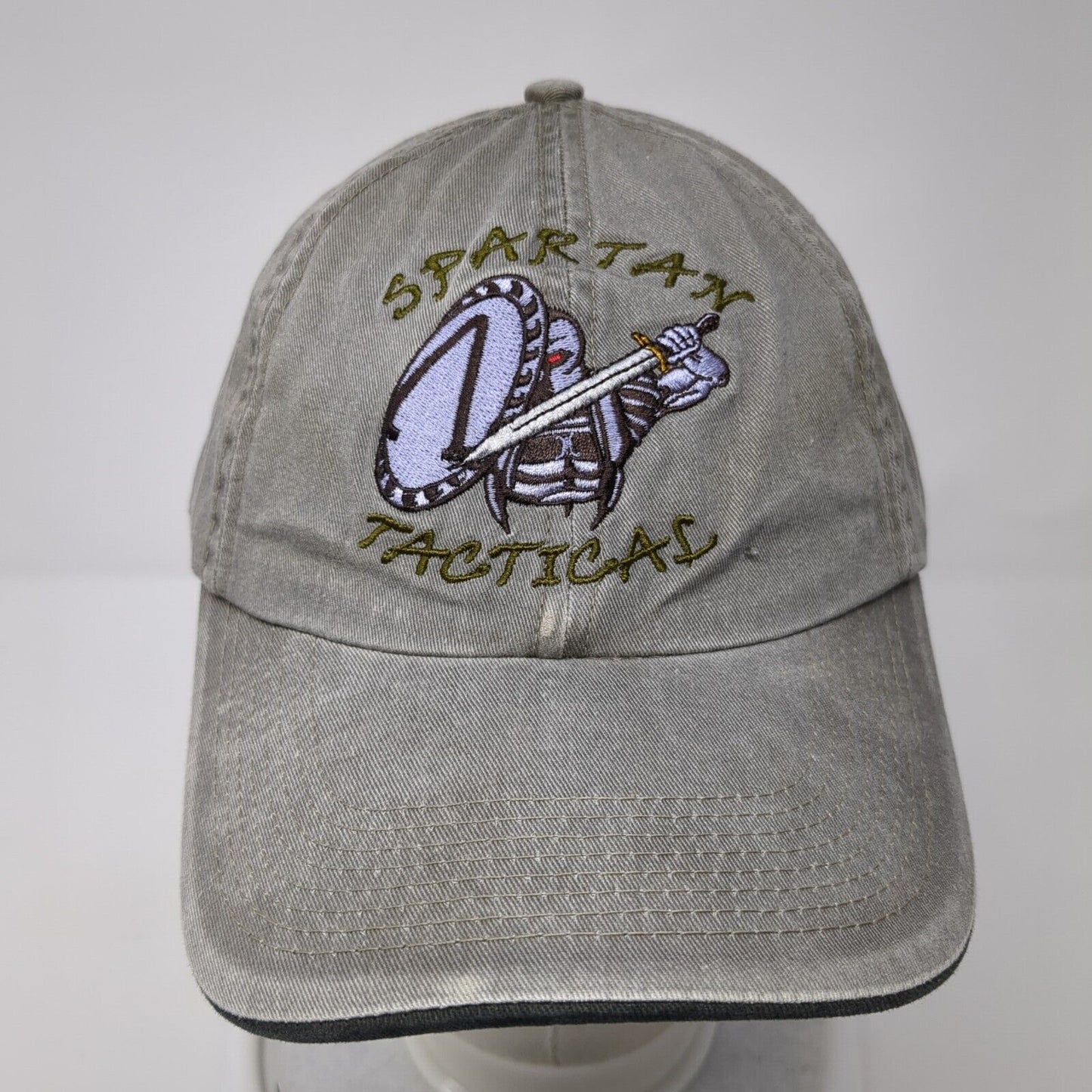 Spartan Tactical Slideback Hat Gray One Size Adjustable Embroidered
