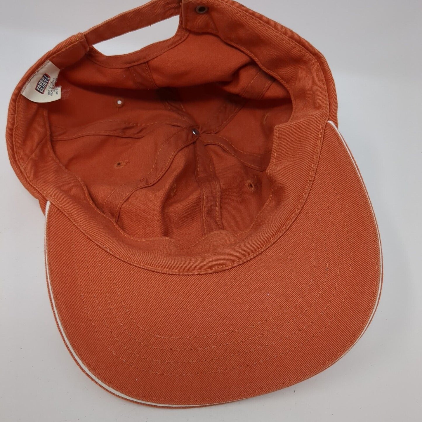Faded Glory Slideback Hat Orange One Size Adjustable Sequin 6 Panel