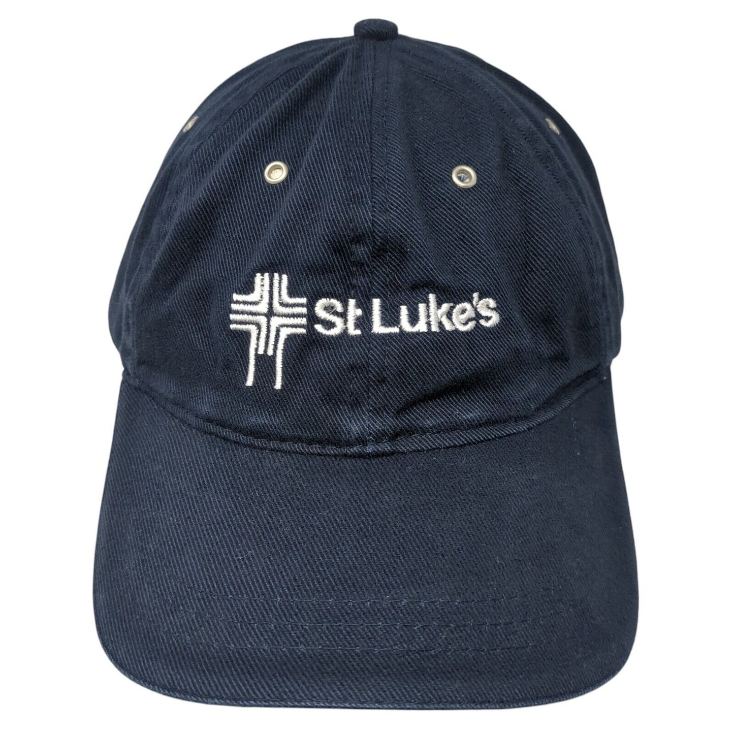 St. Lukes Slideback Hat Blue One Size Adjustable Embroidered 6 Panel Fahrenheit