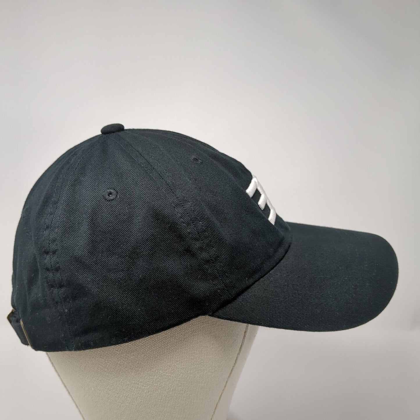 ER Slideback Hat Black One Size Adjustable Embroidered The Classics Yupoong