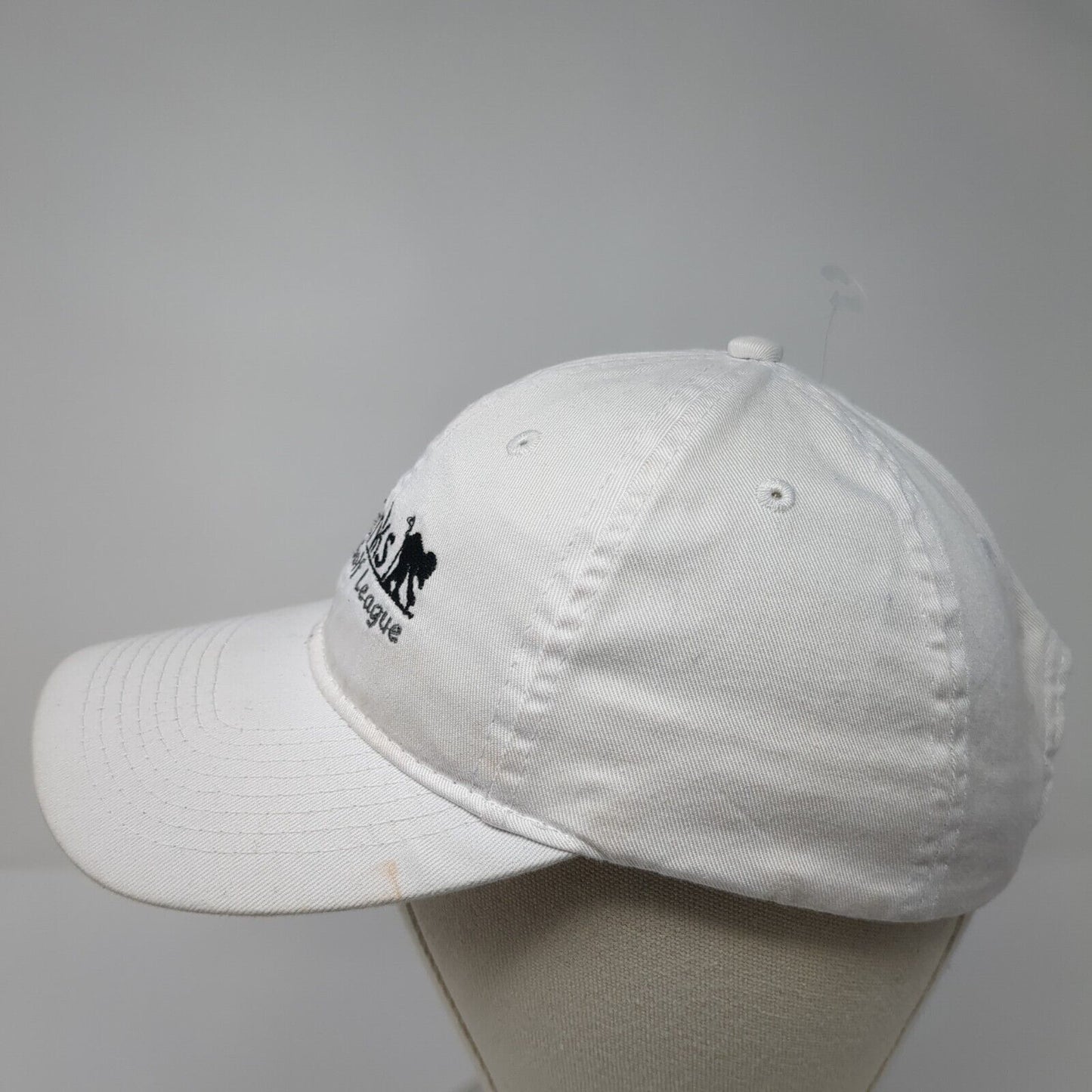 Wee Links Golf League Strapback Hat White One Size Adjustable 6 Panel