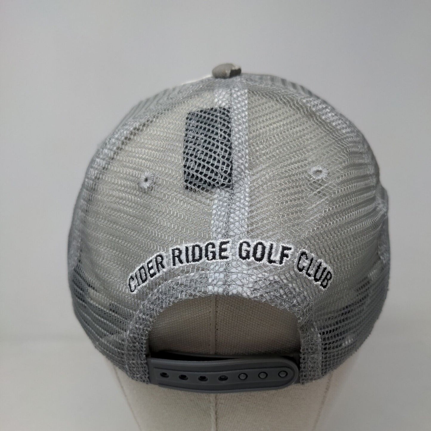 Cider Ridge Golf Club Men's Snapback Mesh Back Hat Gray Camo OS Embroidered