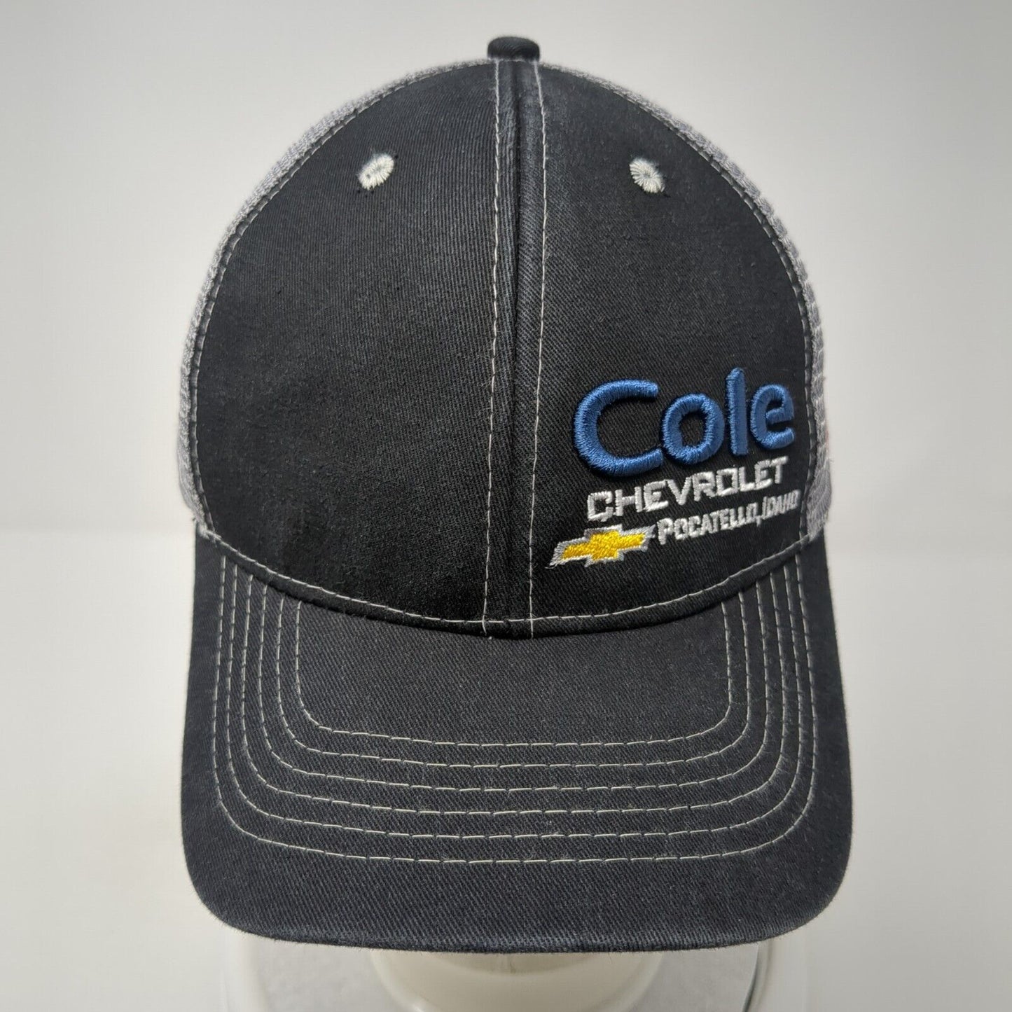 Cole Chevrolet Idaho Snapback Trucker Hat Black One Size Mesh Back