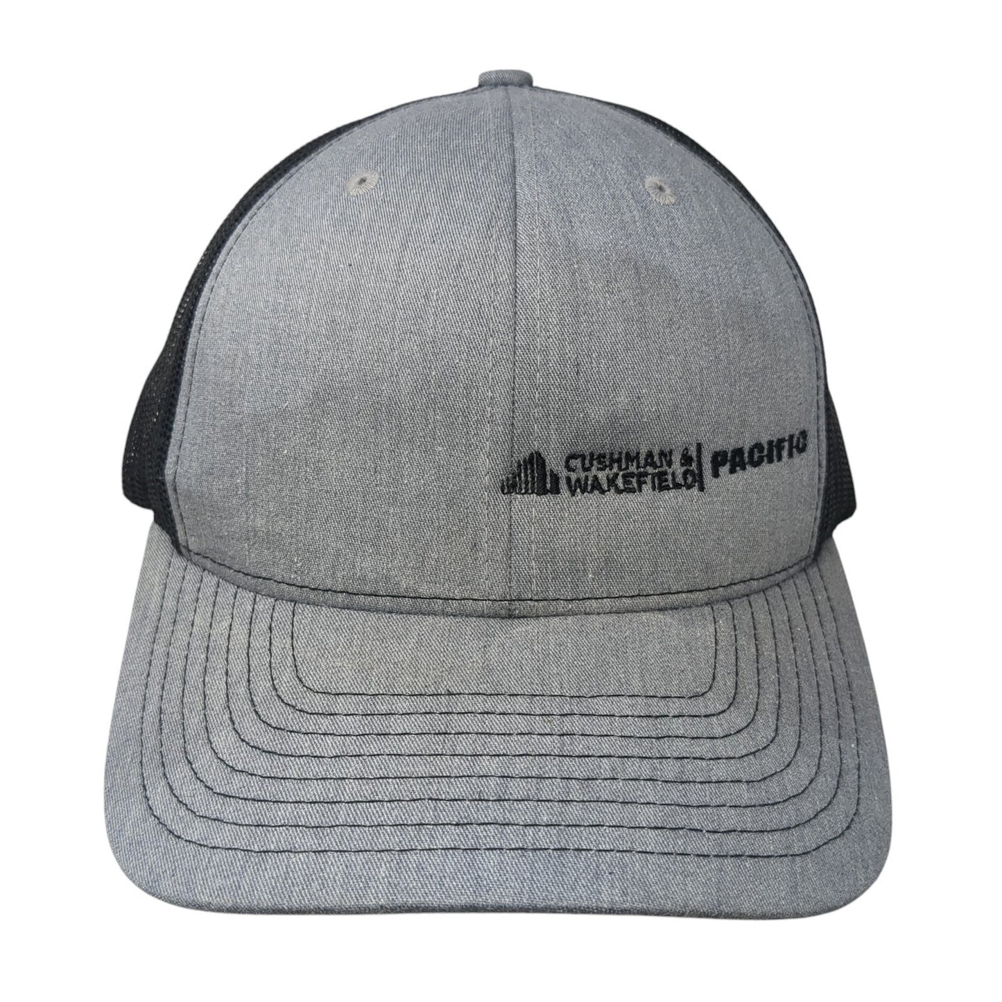 Cushman & Wakefield Pacific Snapback Trucker Hat Gray One Size Mesh Back