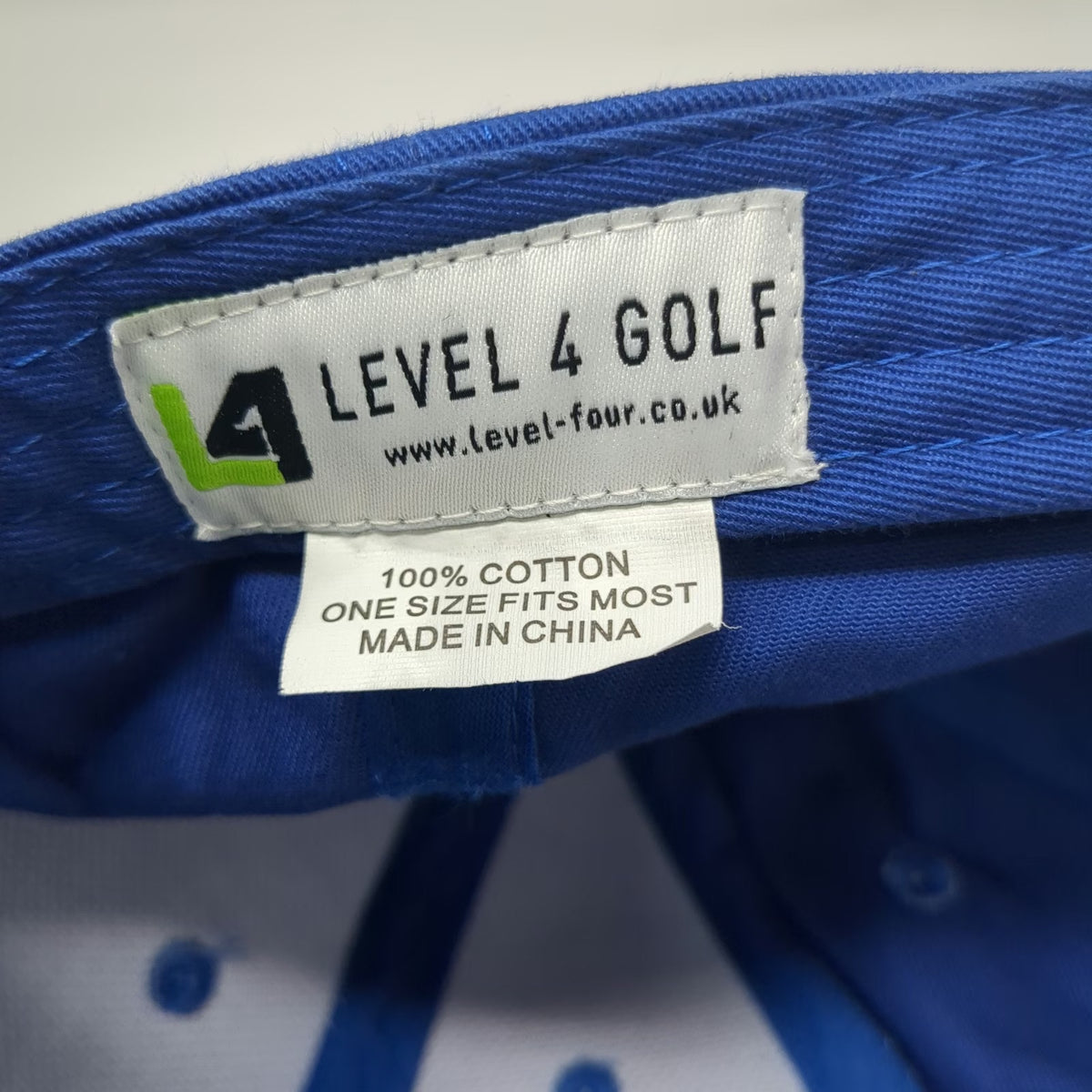 Level 4 Golf Gleneagles Scotland Logo Baseball Cap Blue One Size Slideback Hat