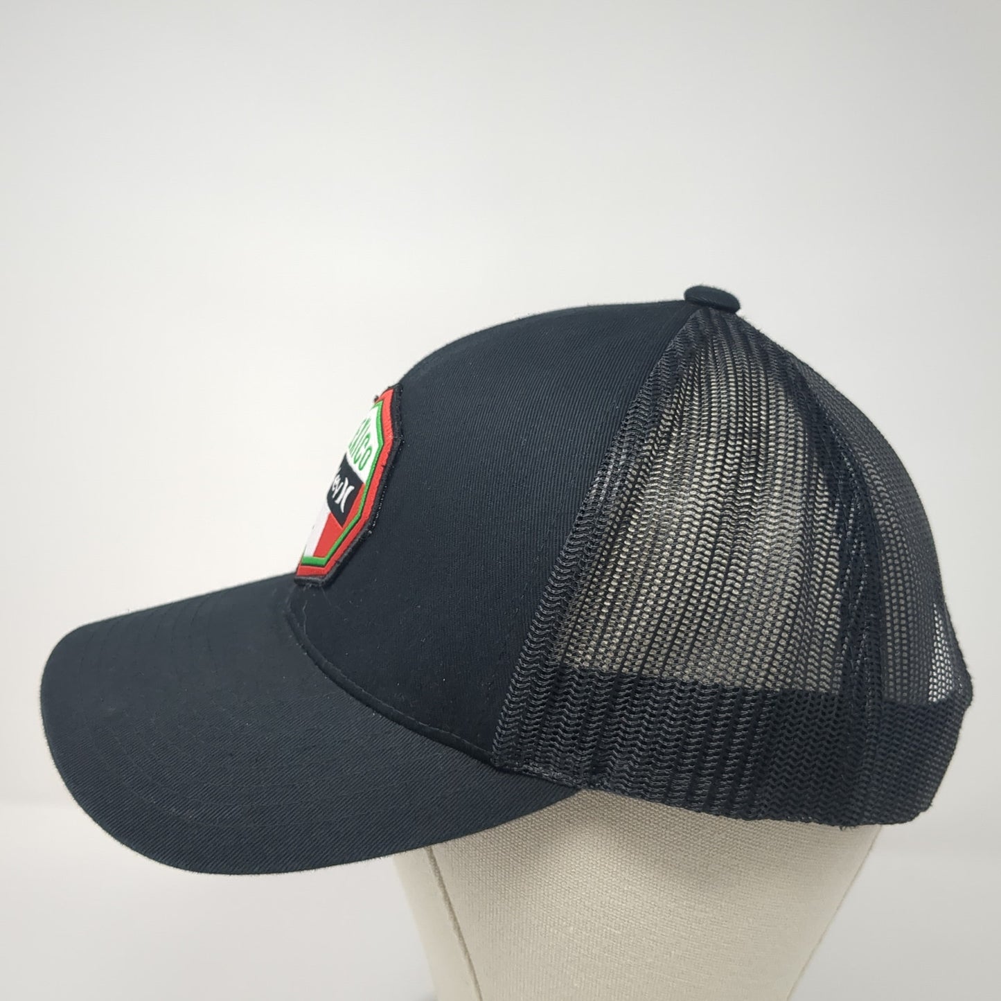 Mexico Hurley Snapback Trucker Hat Black One Size Adjustable Mesh Back Yupoong