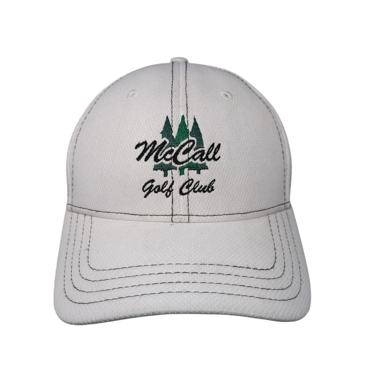 McCall Golf Club Strapback Hat White OSFA Adjustable Embroidered 6 Panel Pukka