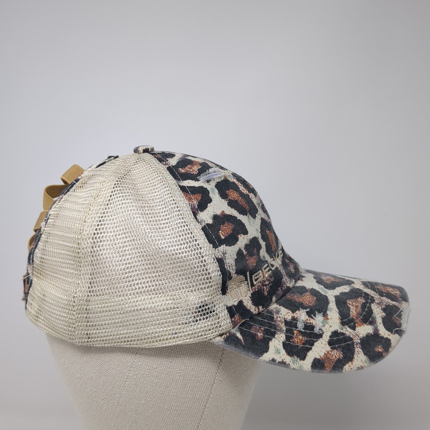 Beck's Strapback Baseball Cap Multicolor One Size Adjustable Mesh Back Leopard