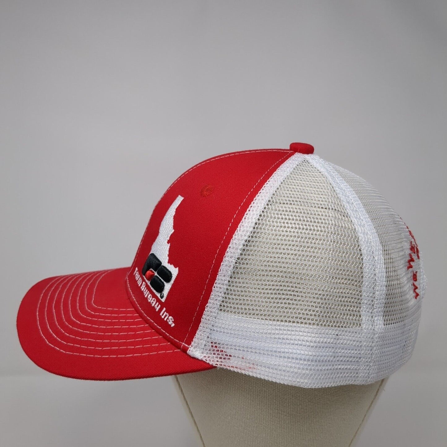 Idaho Farm Bureau Ins Snapback Trucker Hat Red One Size Mesh Back