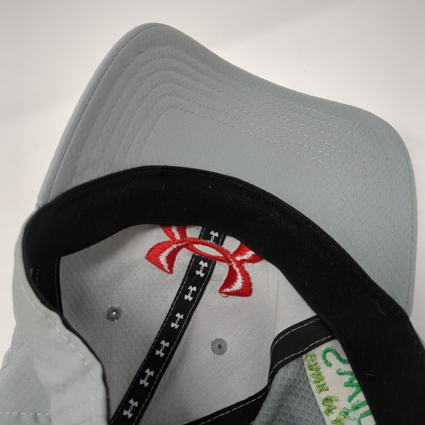 Under Armour Strapback Hat Gray One Size Embroidered Swing for the Green