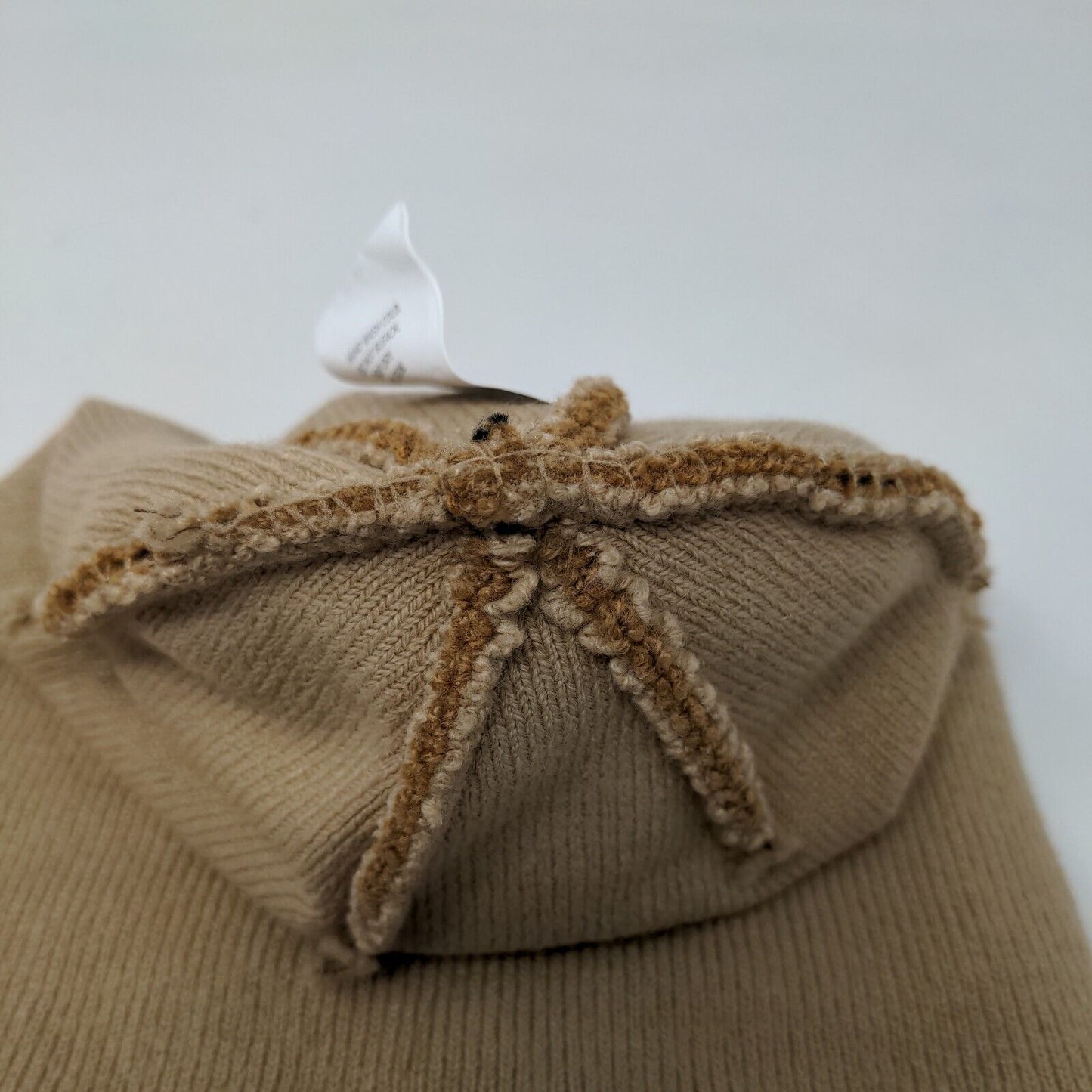 Gertex Boy's Knit Beanie Cap Hat Tan Size 4-6X Reindeer Antlers Ears