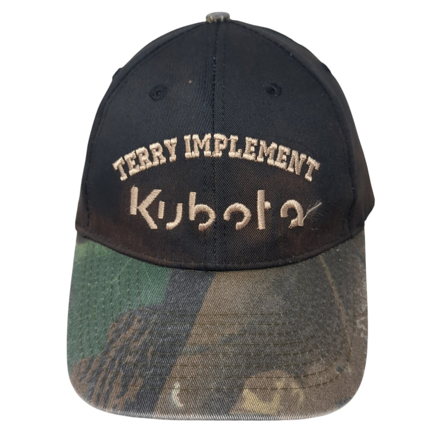 Terry Implement Kubota Strapback Hat Multicolor One Size Camo Nissin