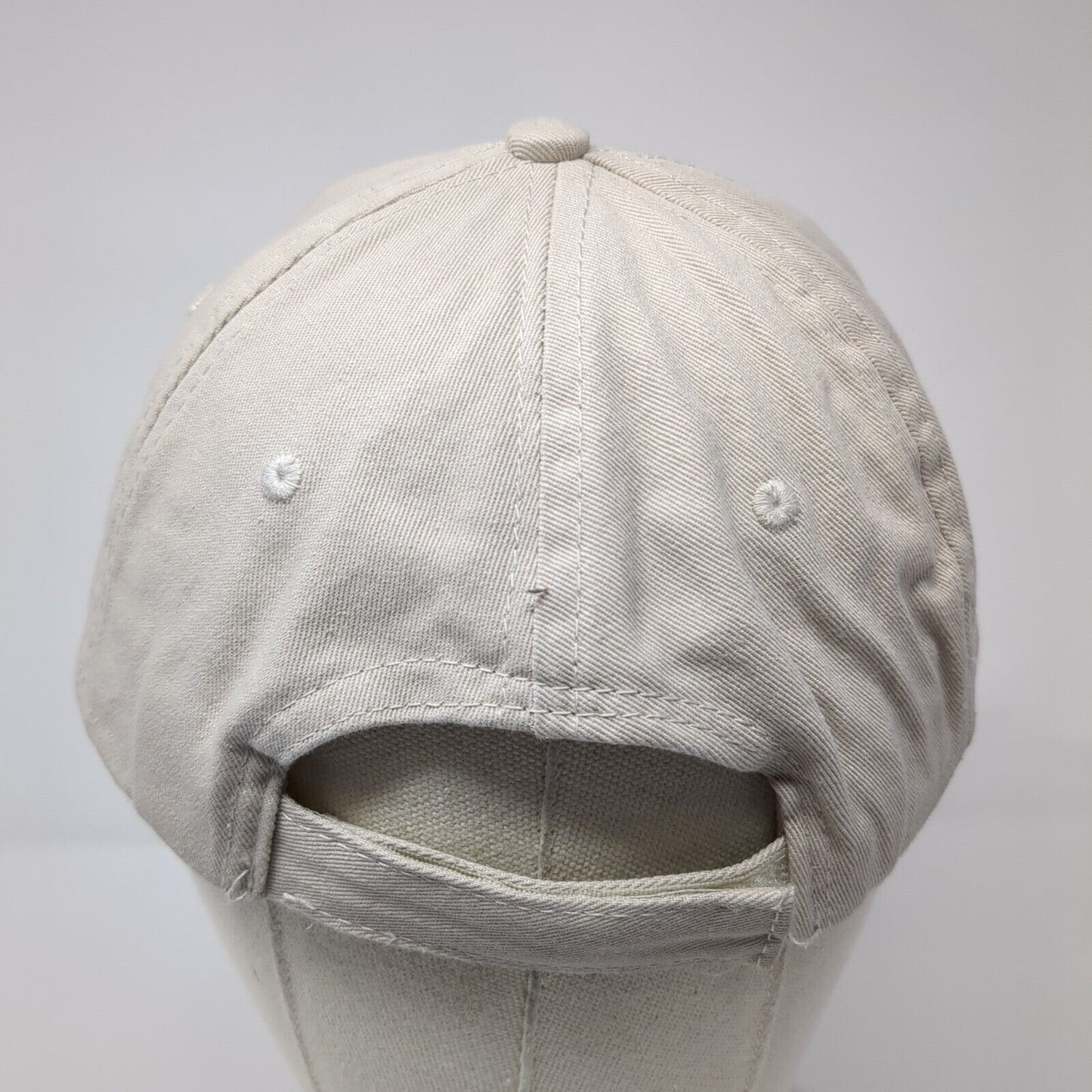 Alaska Strapback Hat Tan One Size Adjustable Embroidered Patriotic 6 Panel