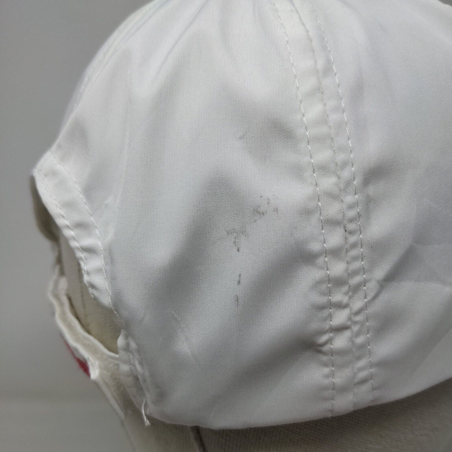 Farmasi Strapback Hat White One Size Solid Embroidered Adjustable
