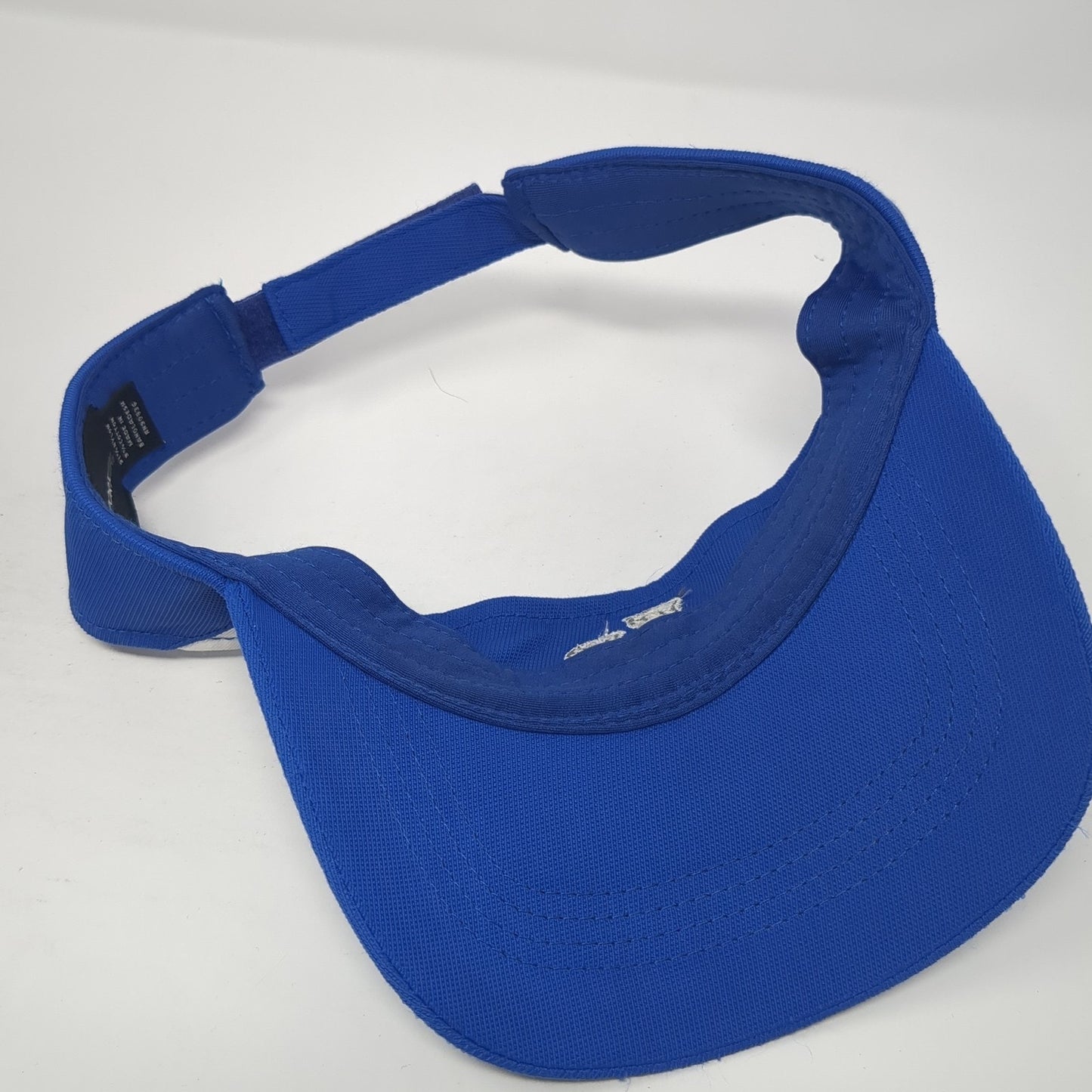 EB Strapback Visor Hat Blue One Size Adjustable Embroidered Sport-Tek