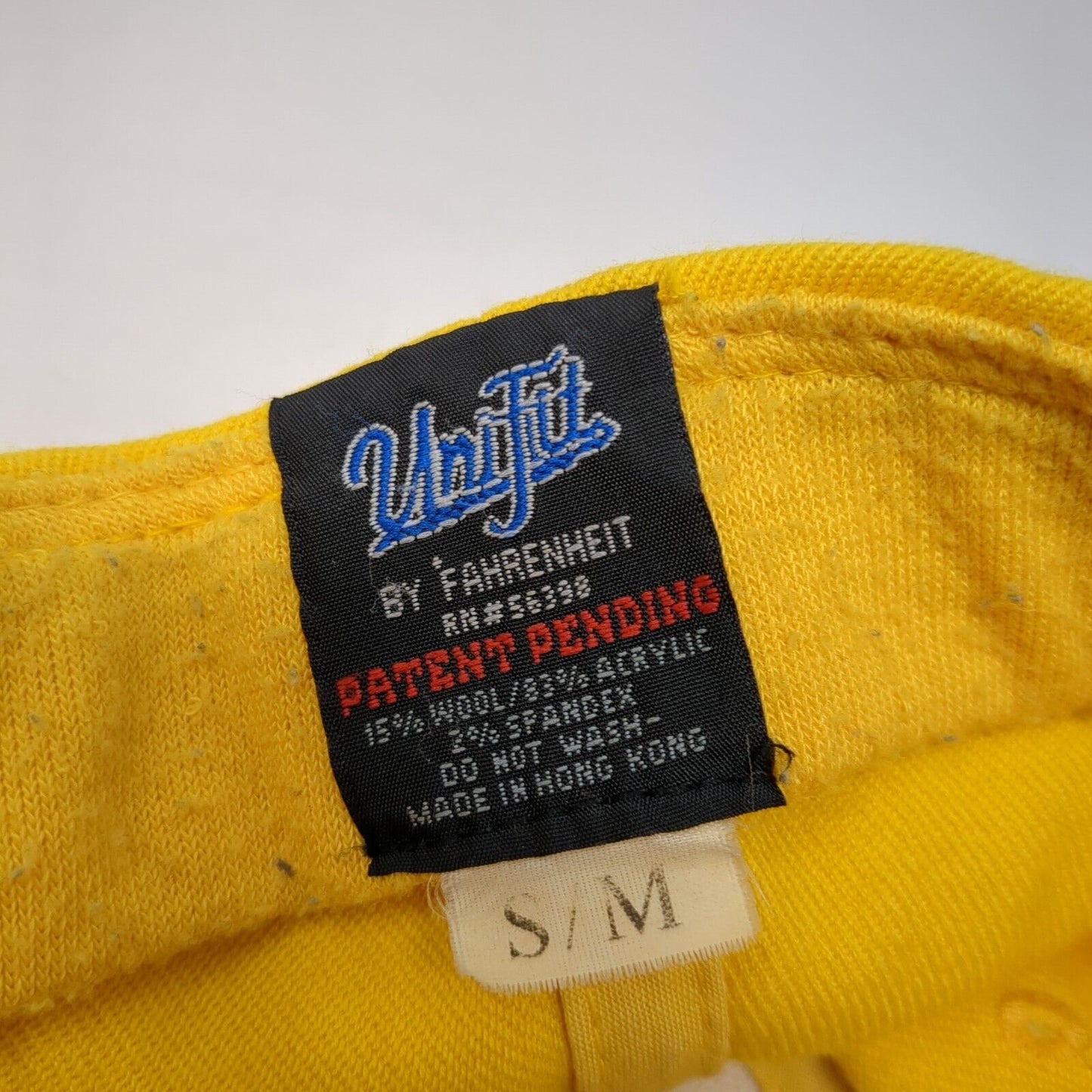 Chopperz Rule.com Fitted Hat Yellow S/M Embroidered 6 Panel Unifit Fahrenheit