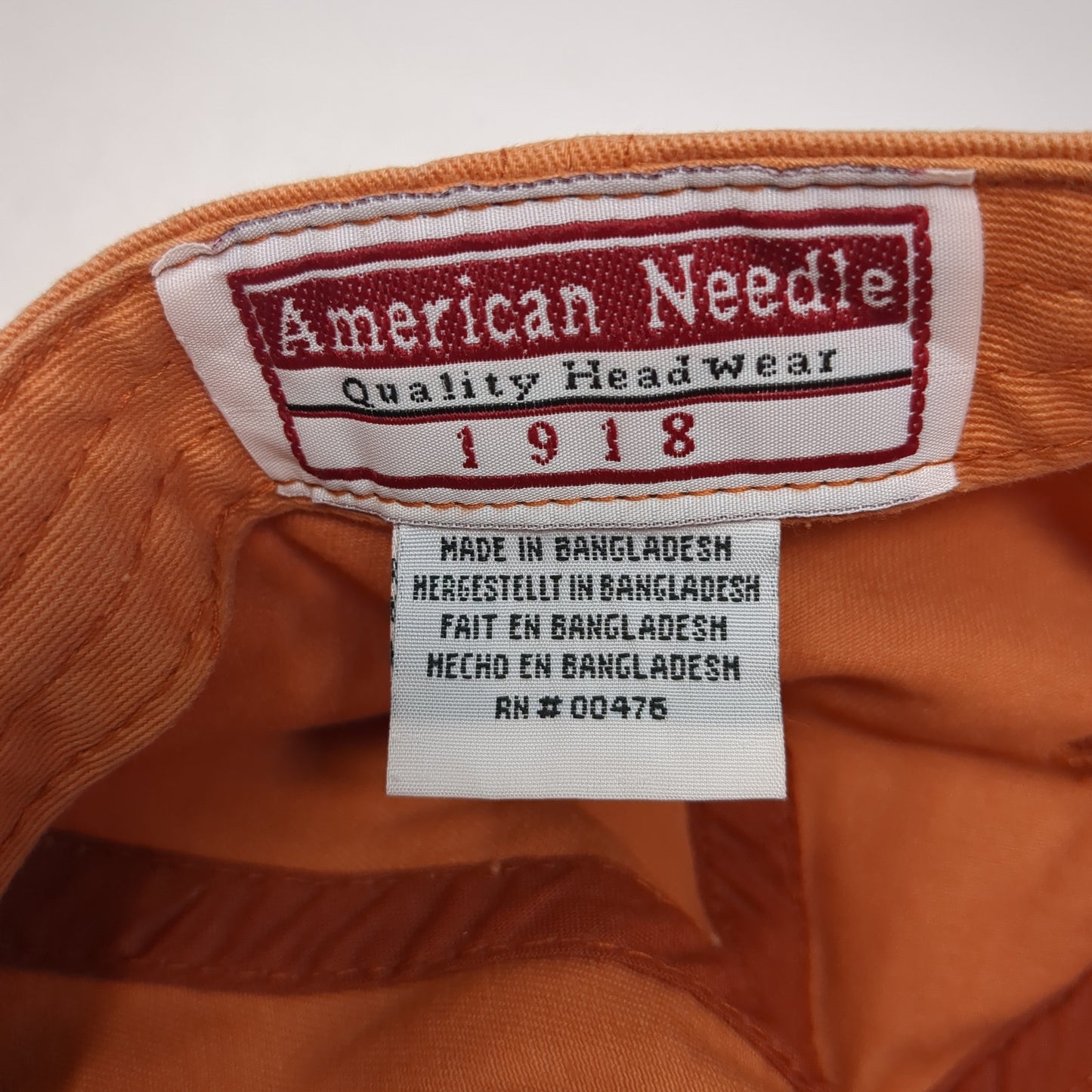 Puerto Los Cabos Slideback Baseball Cap Orange OS Adjustable American Needle
