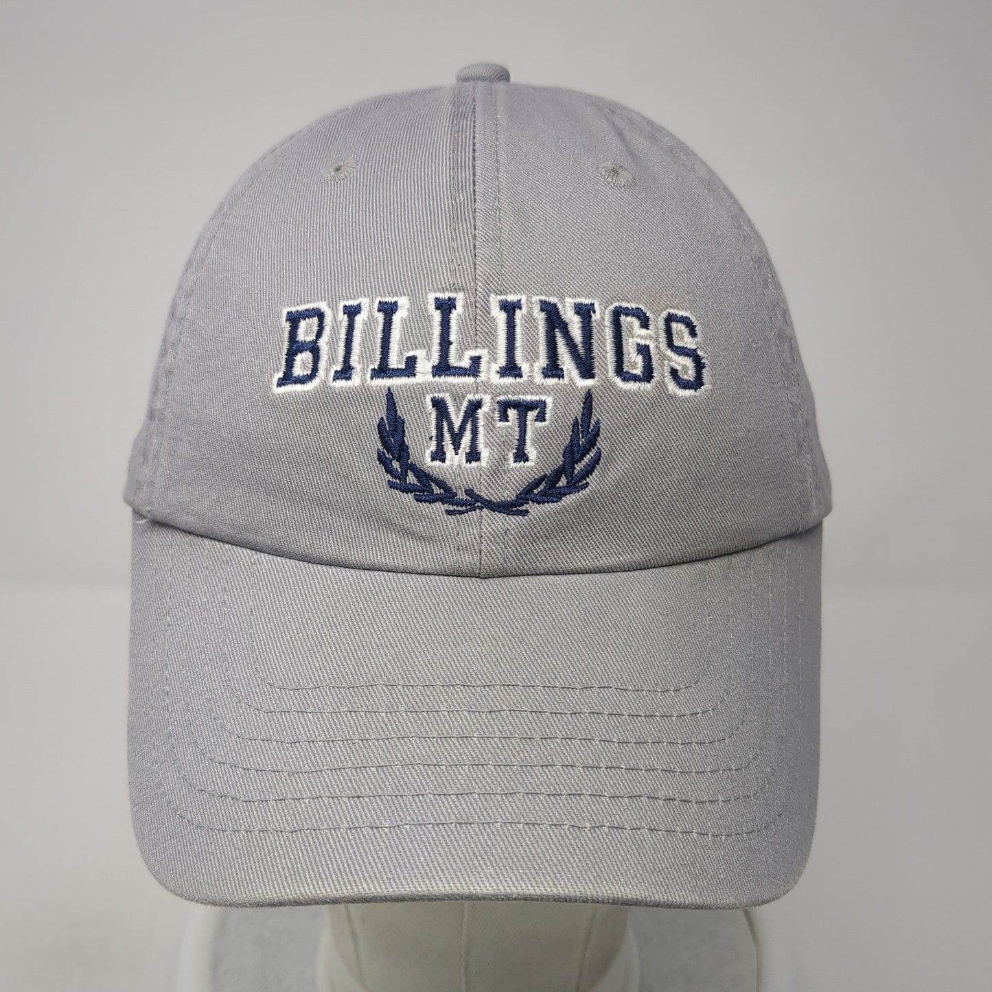 Billings MT Slideback Baseball Cap Gray One Size Adjustable Embroidered 6 Panel