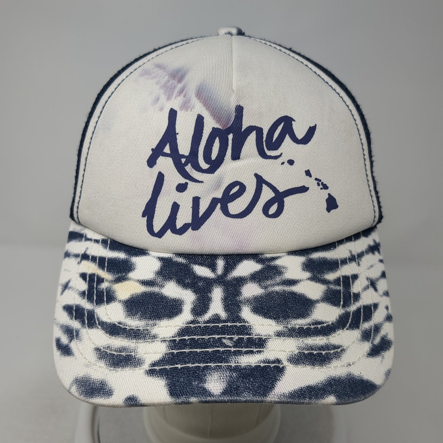 Aloha Lives Snapback Trucker Hat Multicolor OS Adjustable Mesh Back Billabong