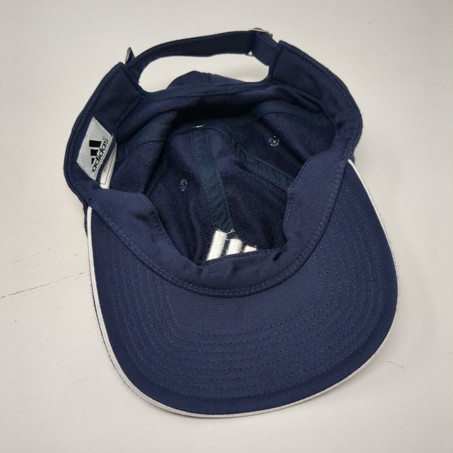 Adidas 3 Stripes Slideback Hat Blue One Size Adjustable Embroidered