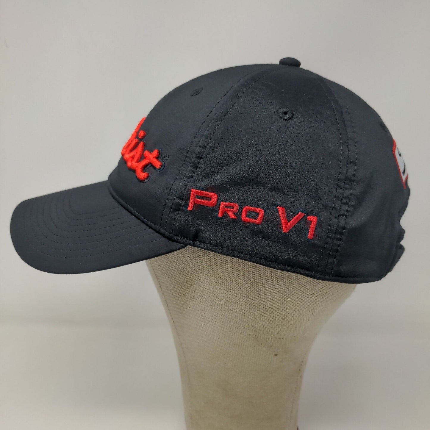 Titleist Men's Slideback Hat Black Prairie View Golf Club Embroidered Logo