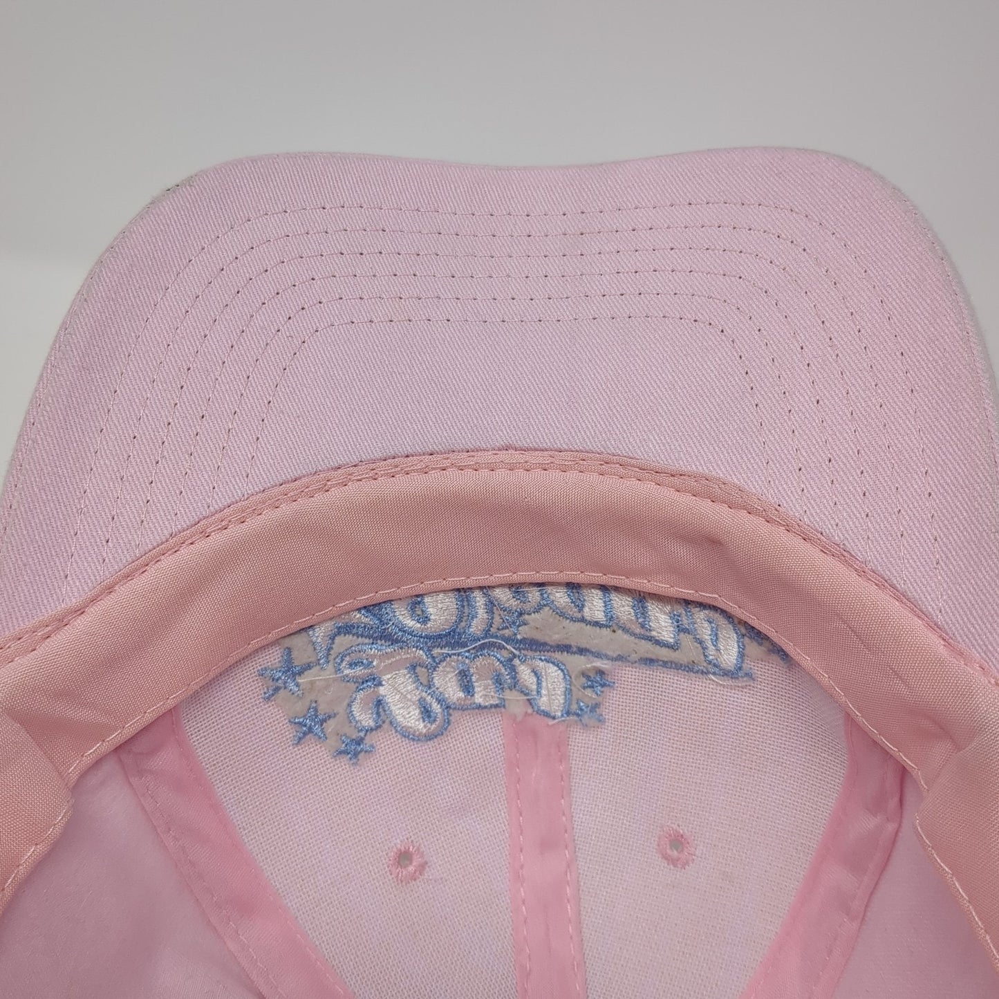Las Vegas Strapback Baseball Cap Pink One Size Adjustable Embroidered 6 Panel