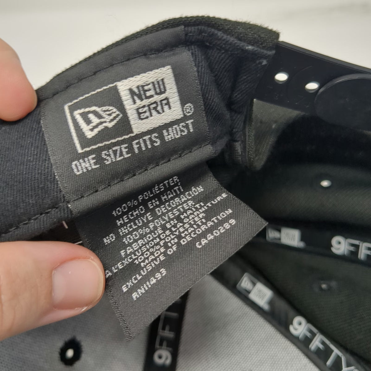 New Era NFL Las Vegas Raiders Snapback Hat Black One Size Flat Brim Gray 9FIFTY