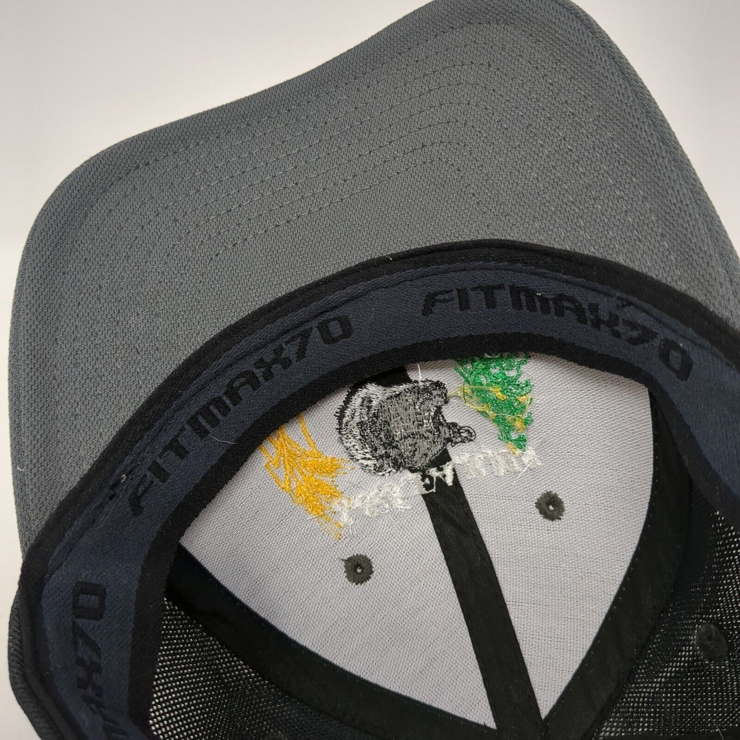 J&J Farms Estelline SD Fitted Trucker Hat Gray S/M Fitmax70 Port Authority