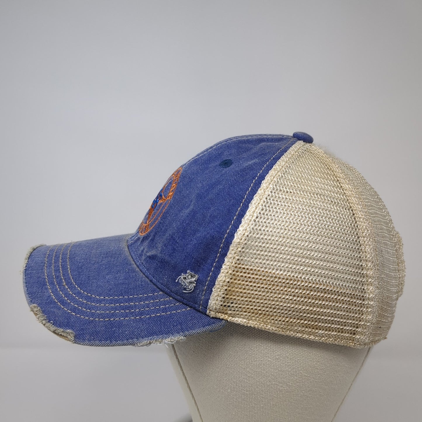 Lone Star Ranch Snapback Mesh Back Trucker Hat Blue One Size Headmost