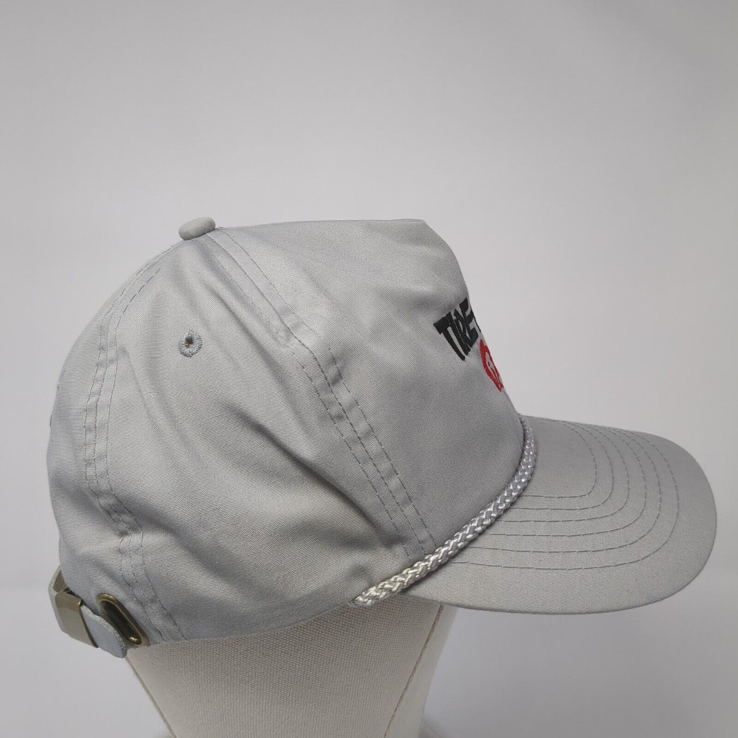 Tire-Rama Slideback Hat Gray One Size Adjustable Embroidered Rope Otto Cap